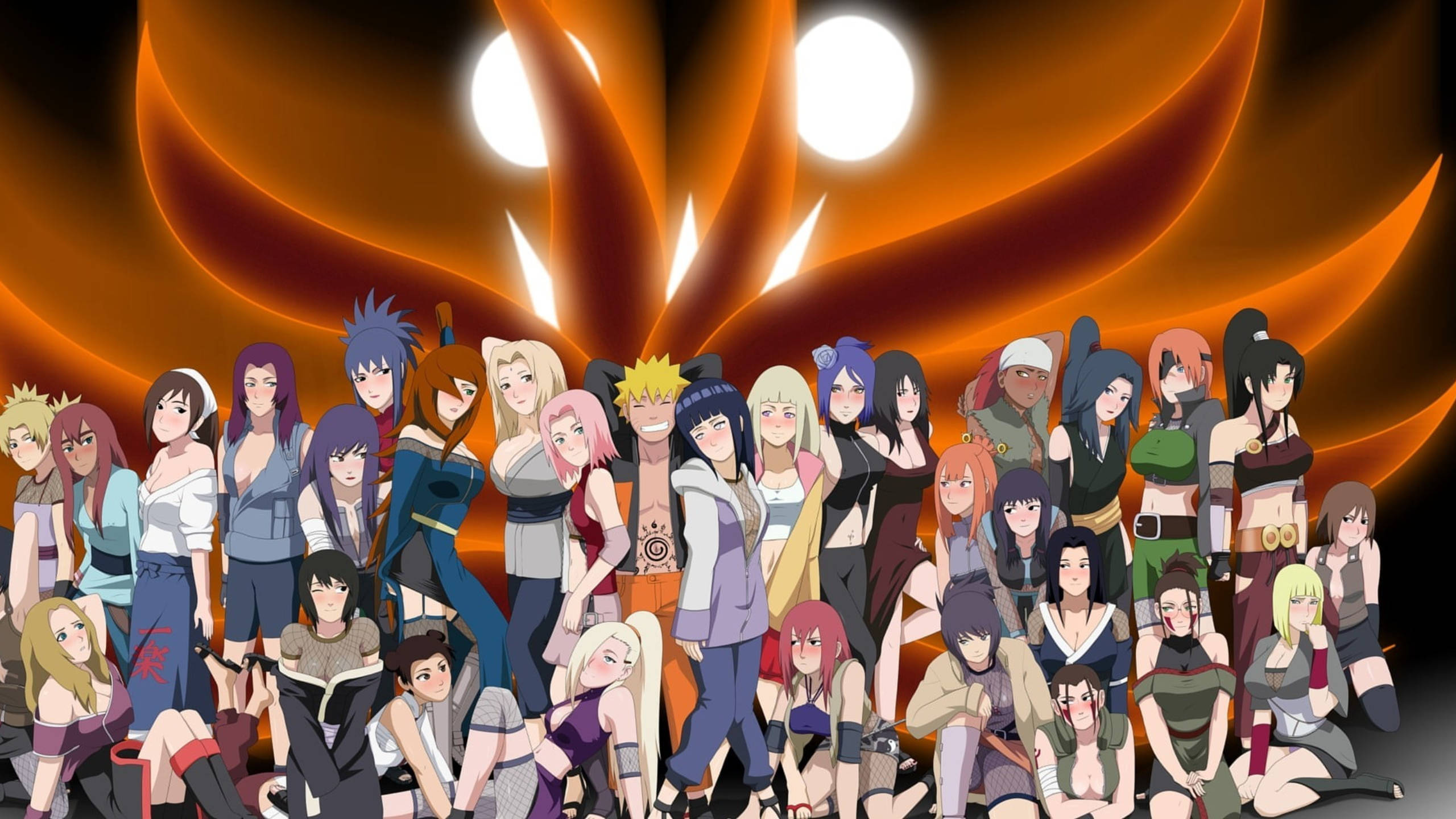 Lahat ng Babaeng Karakter ng Naruto Wallpaper