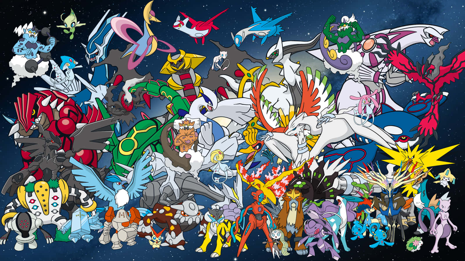 Lahat ng Legendary Pokemon Laban sa mga Bituin Wallpaper