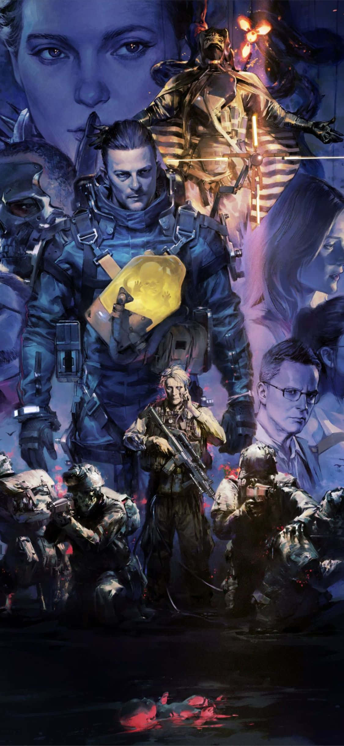 Lakarin ang post-apocalyptic na mundo ng Death Stranding gamit ang ultimate smartphone, ang iPhone X. Wallpaper