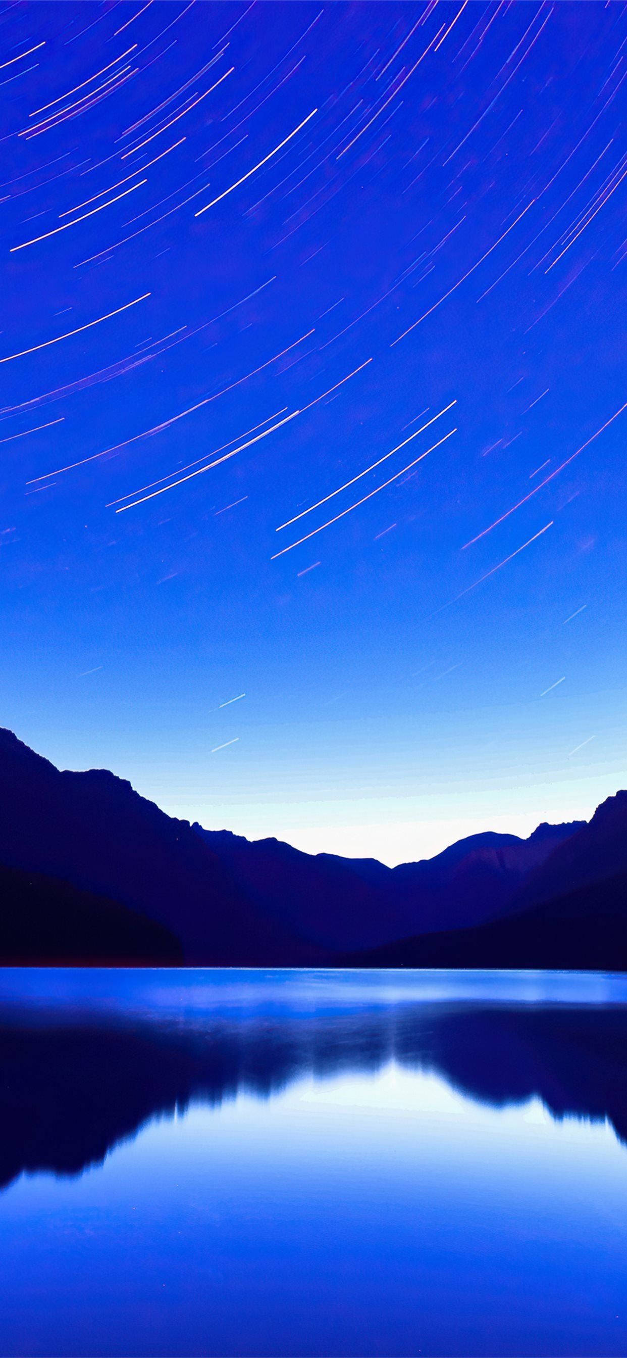 Lake And Mountains Blue iPhone Wallpaper