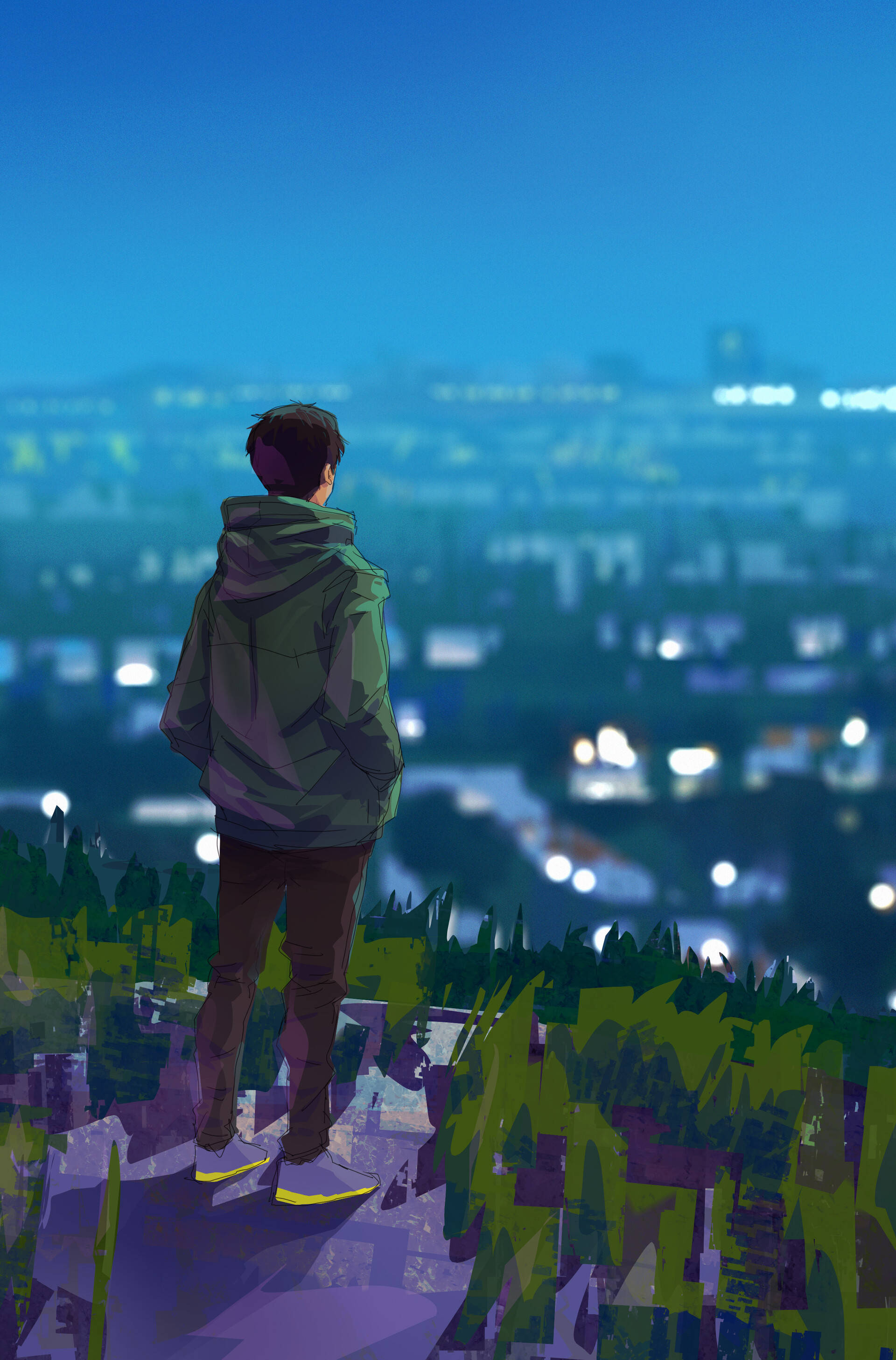 Lalaki sa Bungtod na Nagiisa para sa Phone Background Wallpaper