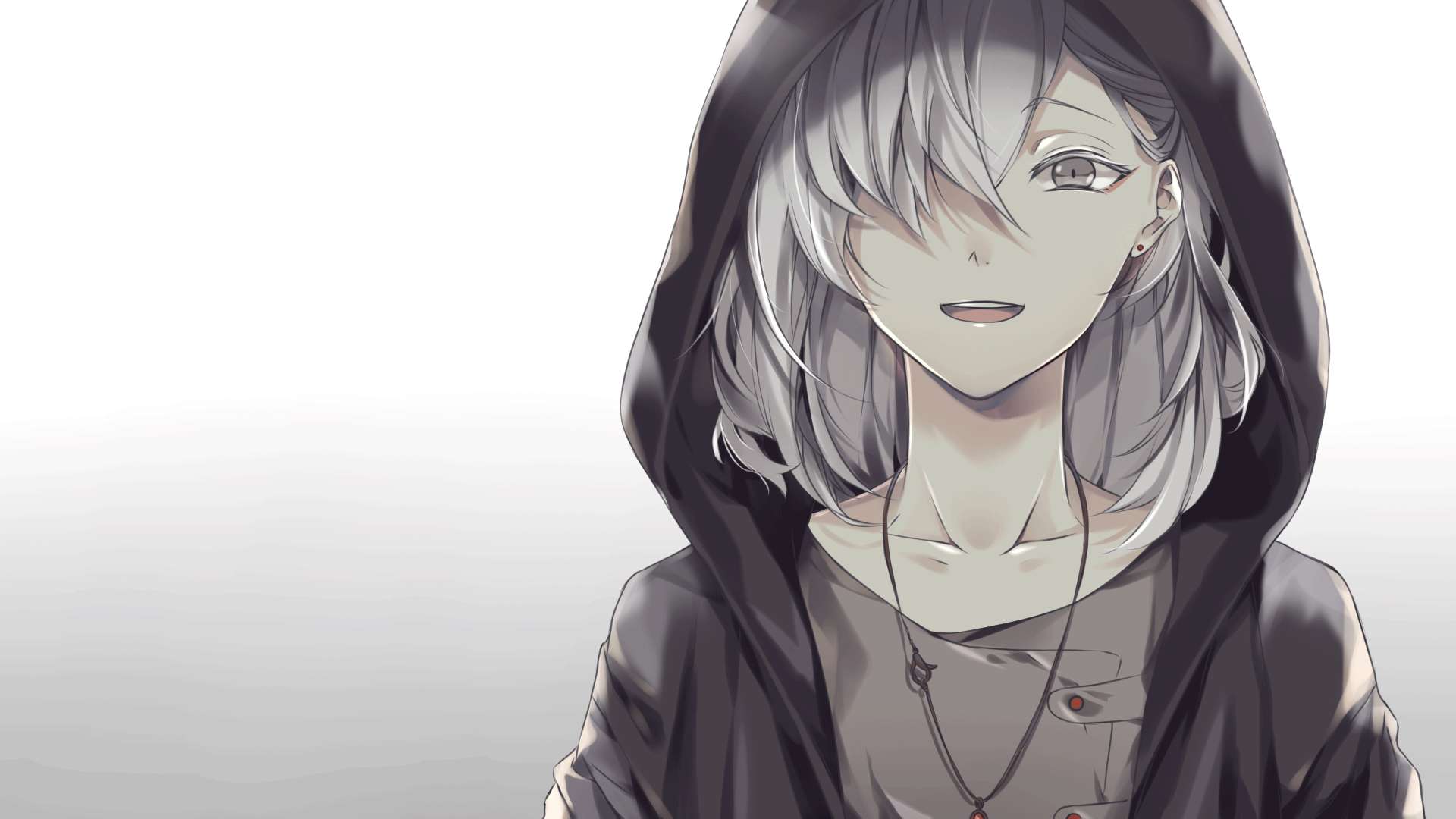Lalaking Anime na Maputi ang Buhok Nightcore Wallpaper