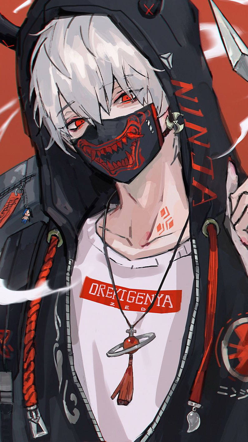 Lalaking May Mask Edgy Anime Pfp Wallpaper