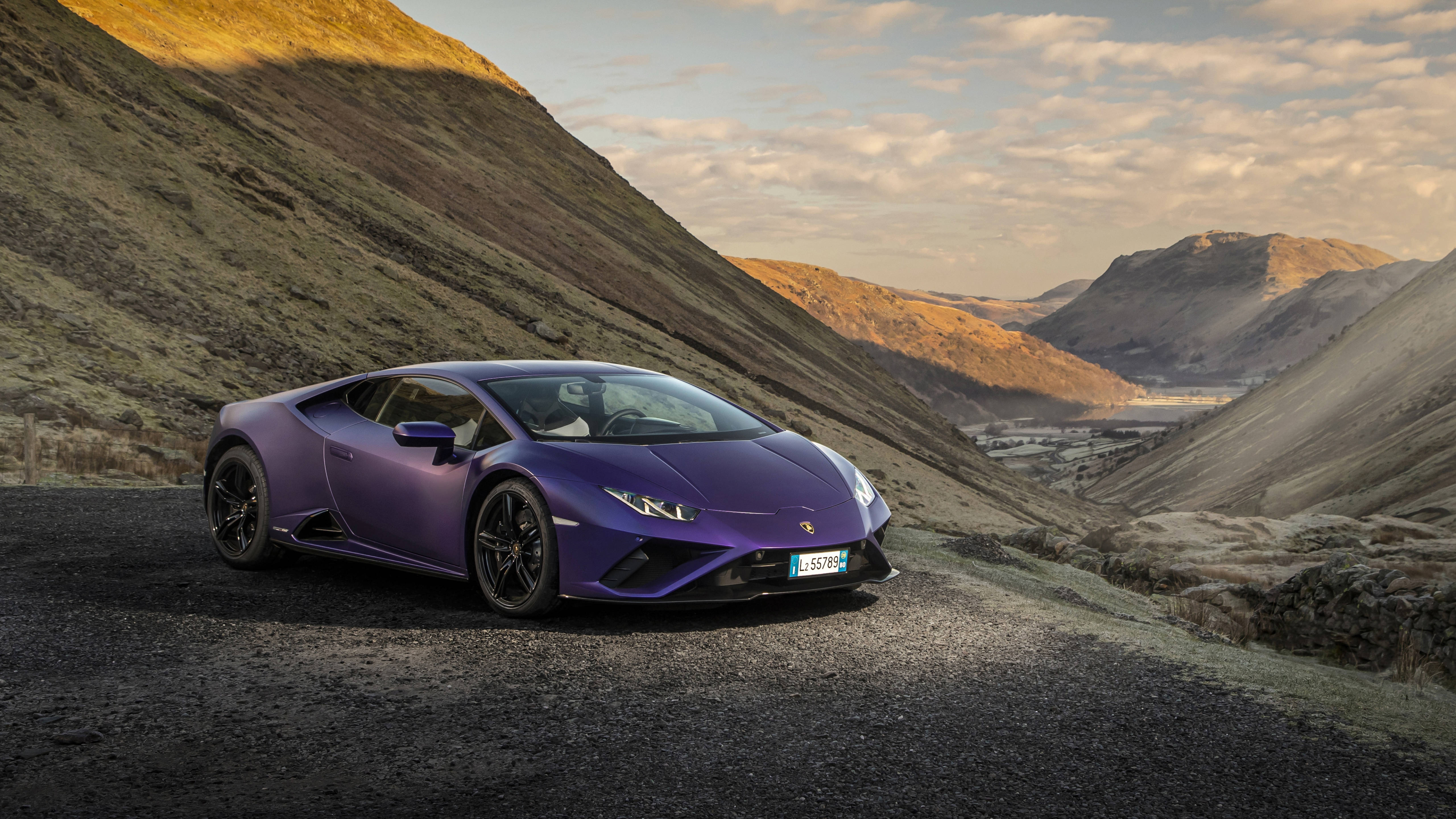 Lamborghini Huracan Lila 4K Laptop Car Wallpaper