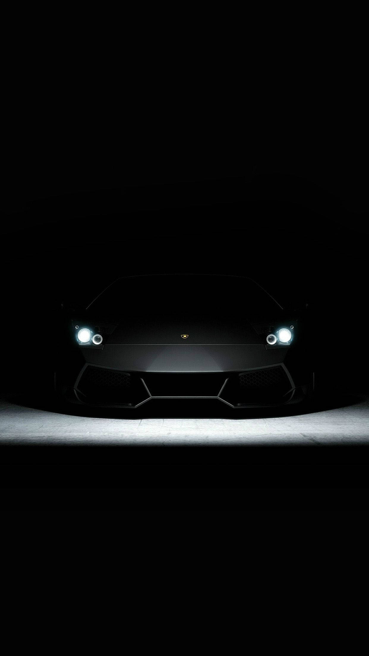 Lamborghini iPhone Itim Aesthetic Puting Ilaw Wallpaper