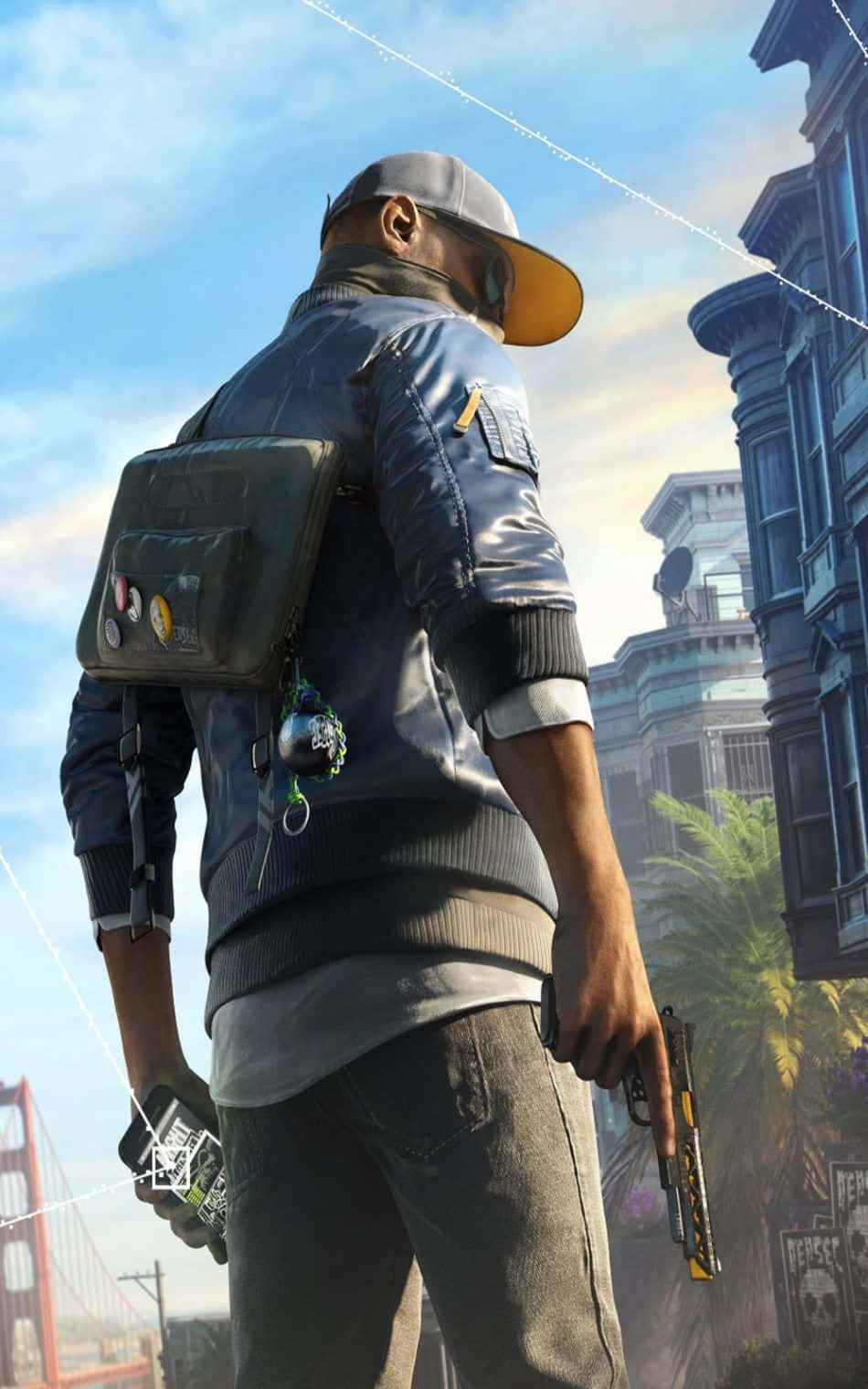 Lampasahan ang Surveillance gamit ang Watch Dogs sa iPhone Wallpaper