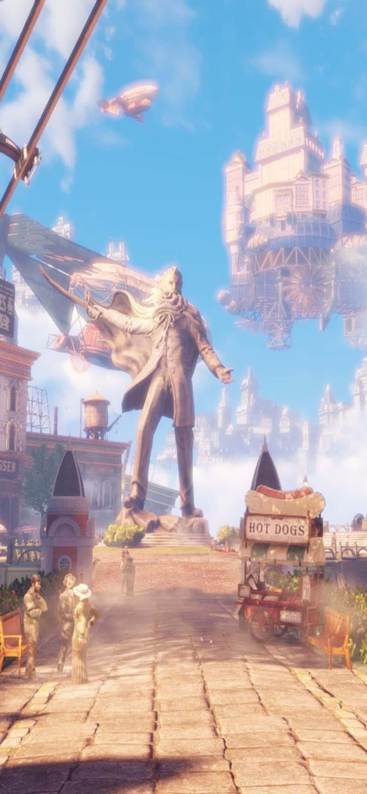 Langit iPhone Xs Max Bioshock Infinite Background Wallpaper