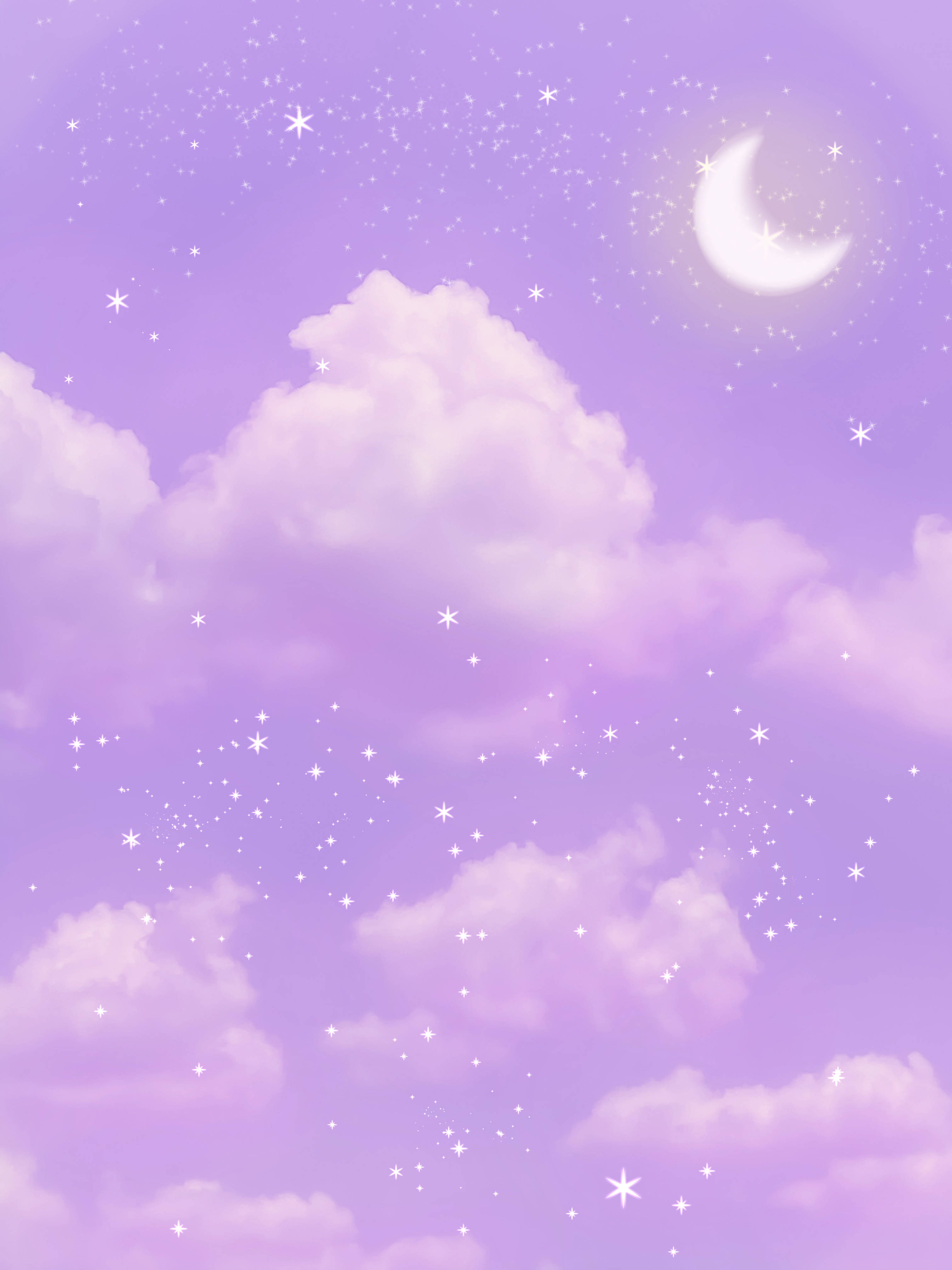 Langit na Kulay Lila na May Ulap Wallpaper