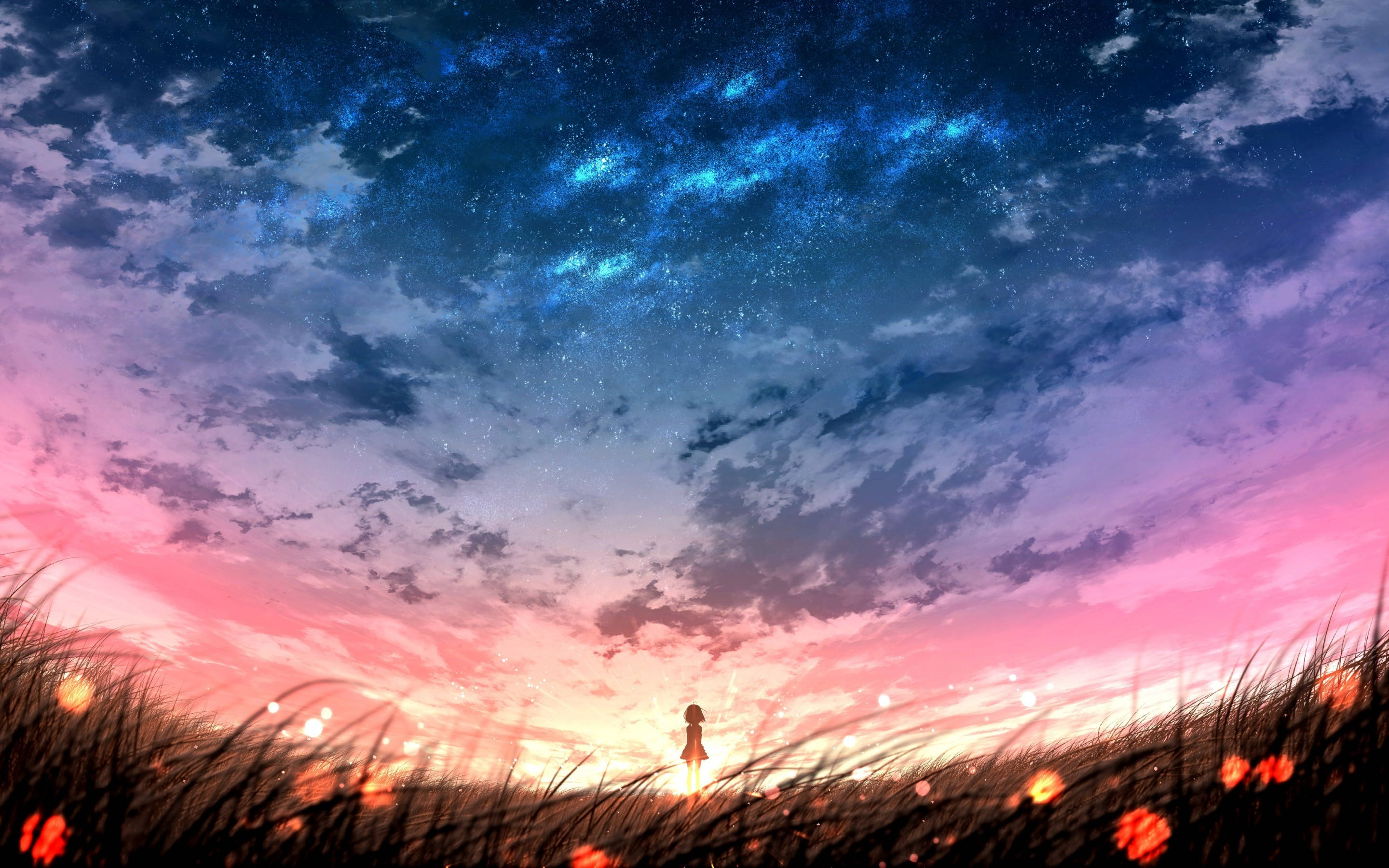 Langit ng Takipsilim na May Galaxy Wallpaper