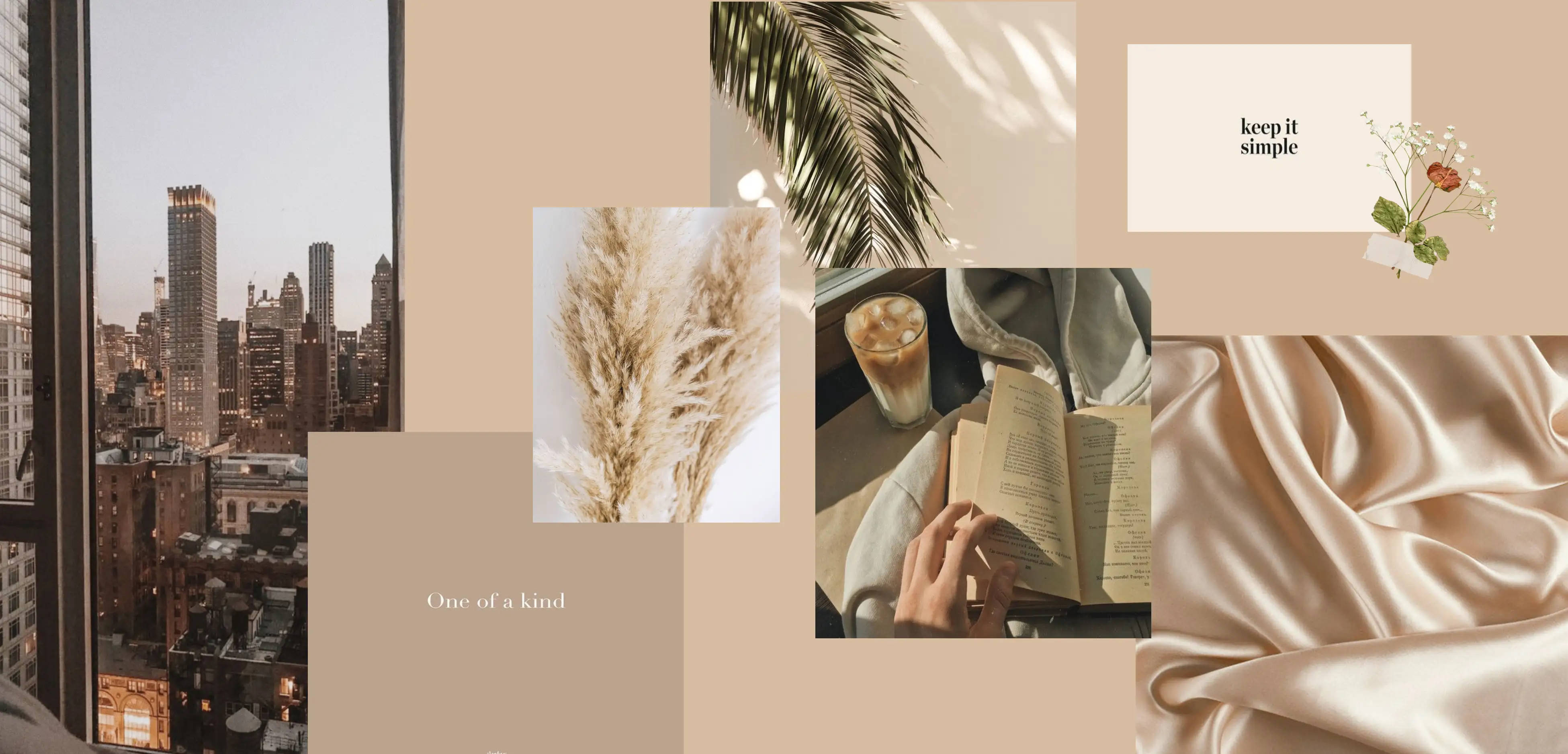 Laptop na Beige Aesthetic para sa Bakasyon Wallpaper