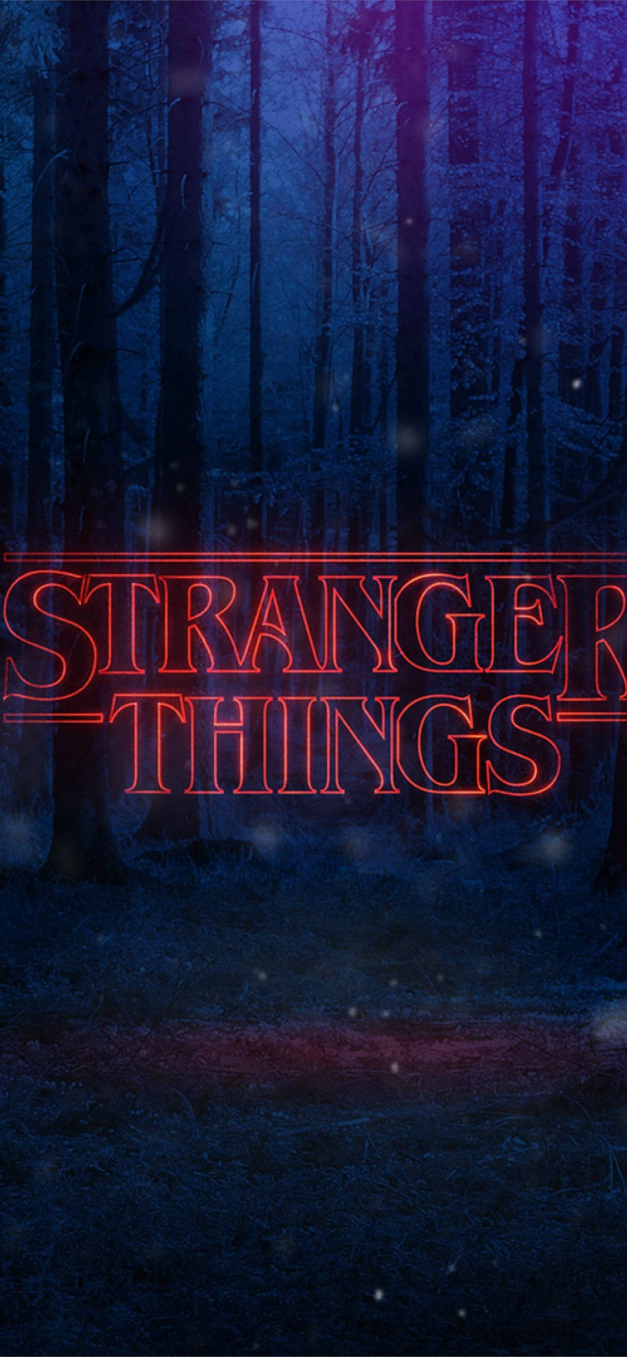 Larawan Aesthetic na Tanawin ng Stranger Things na Kagubatan Wallpaper