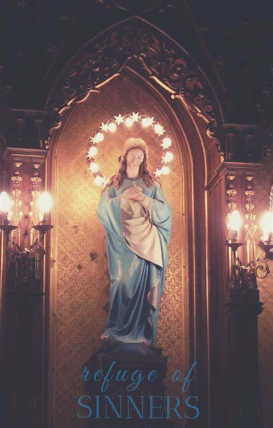 Larawan Manatiling Konektado sa Iyong Pananampalataya gamit ang isang Catholic Phone Wallpaper