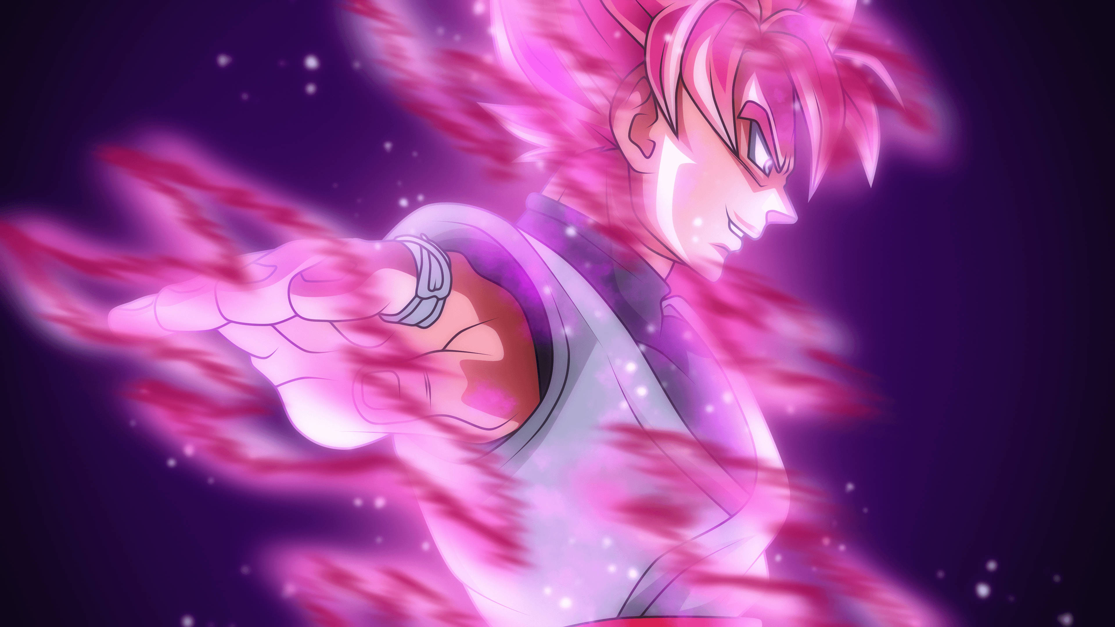 Larawan: Matinding Kapangyarihan - Black Goku sa anyo ng Super Saiyan Wallpaper