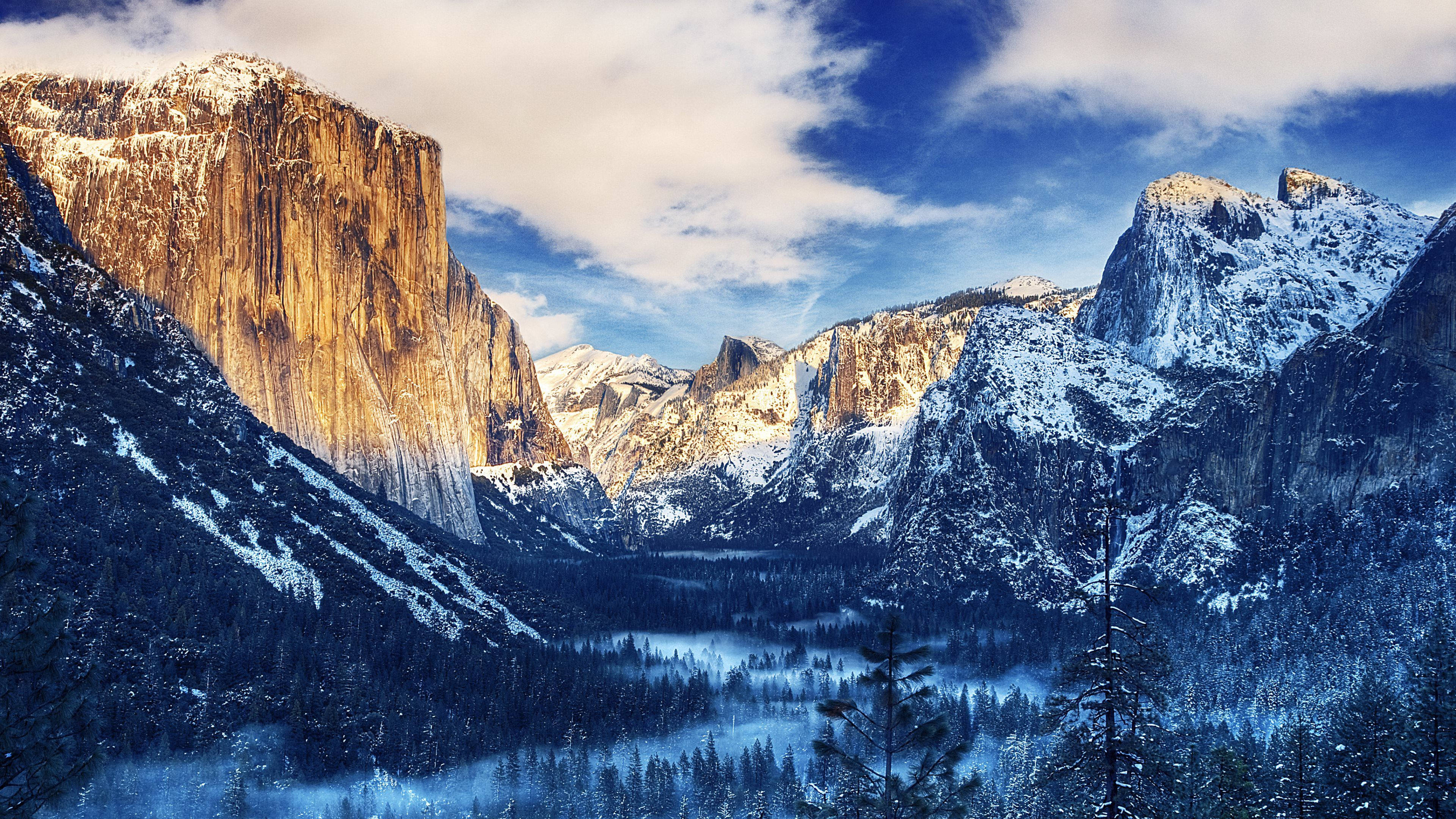 Larawan Nakamamanghang Niyebeng Yosemite Valley Wallpaper