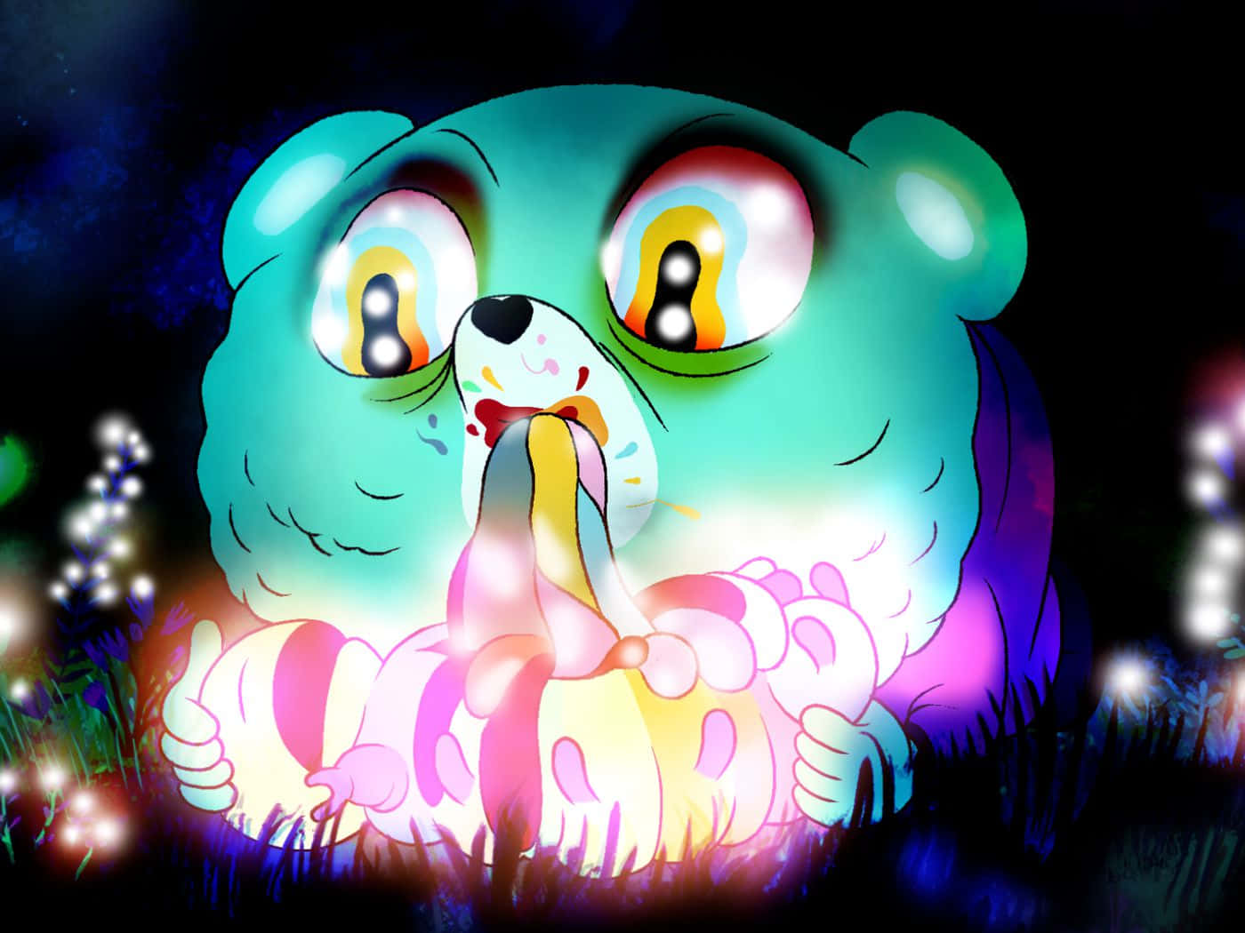 Larawan ng Blue Bear mula sa Unicorn Wars Wallpaper