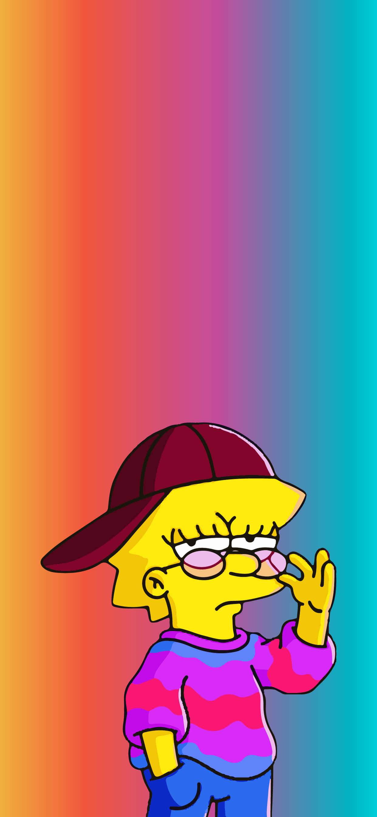 Larawan ng Cartoon Character na si Lisa Simpson Wallpaper