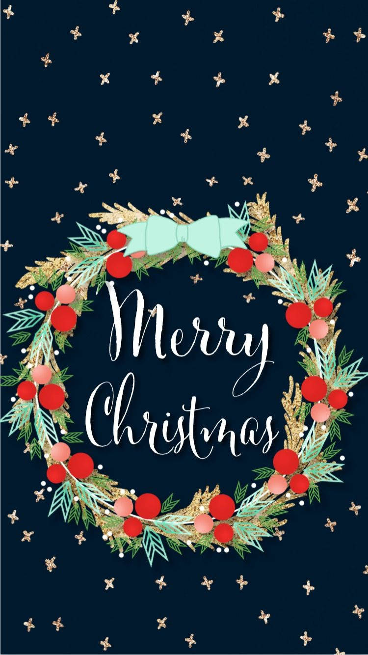 Larawan ng Christmas Wreath para sa Cell Phone Wallpaper