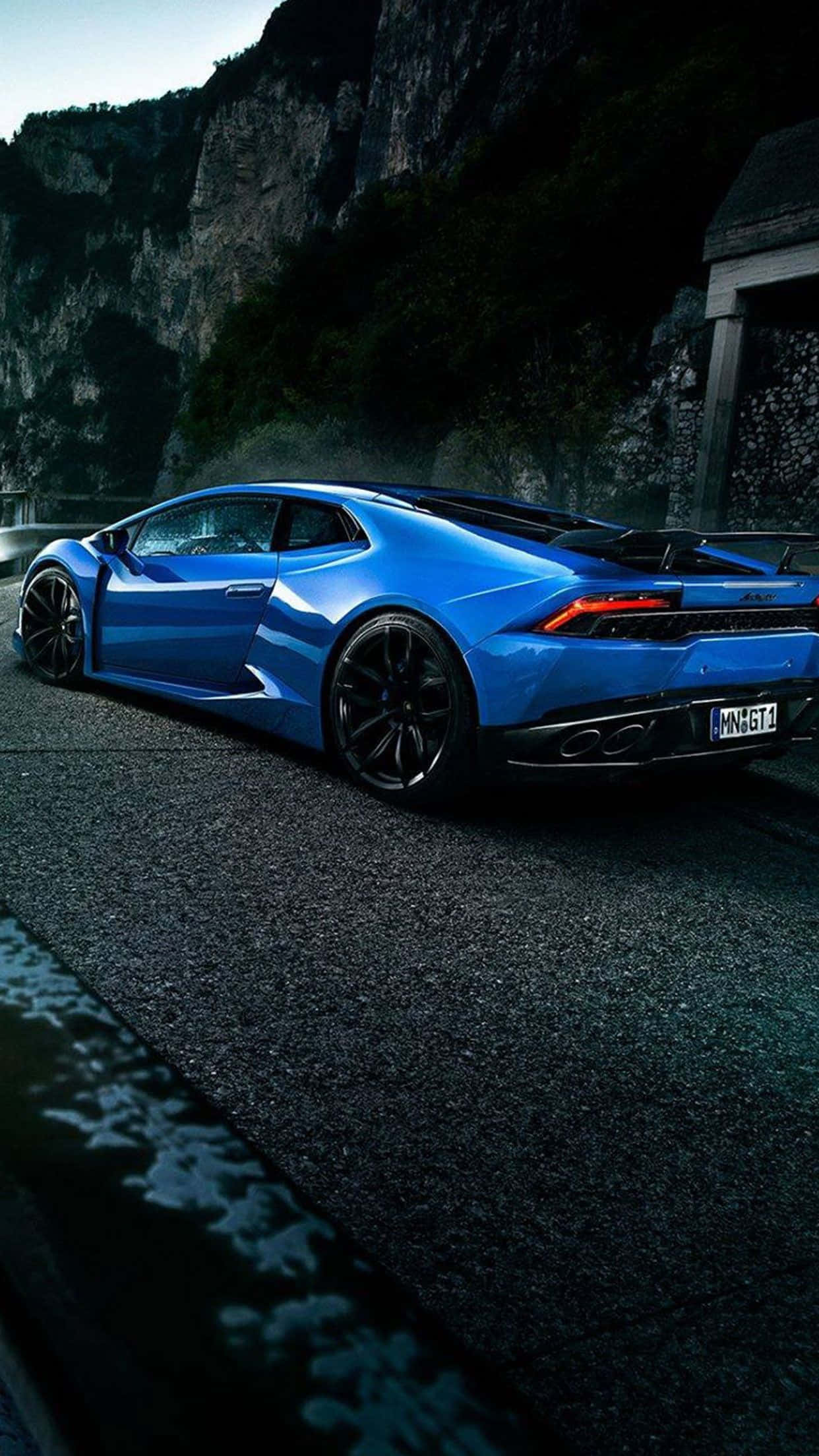 Larawan ng Cool Blue na Lamborghini na Kotse Wallpaper