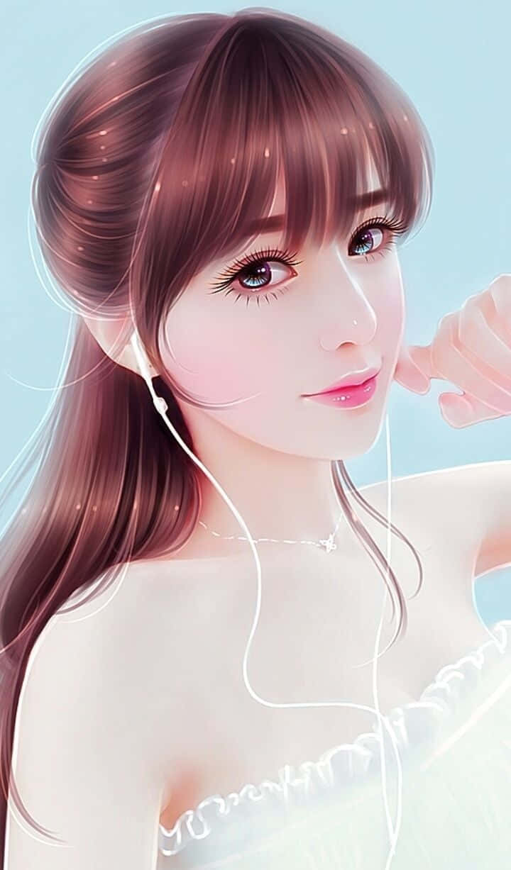 Larawan ng Digital Art ng Magandang Babae Wallpaper