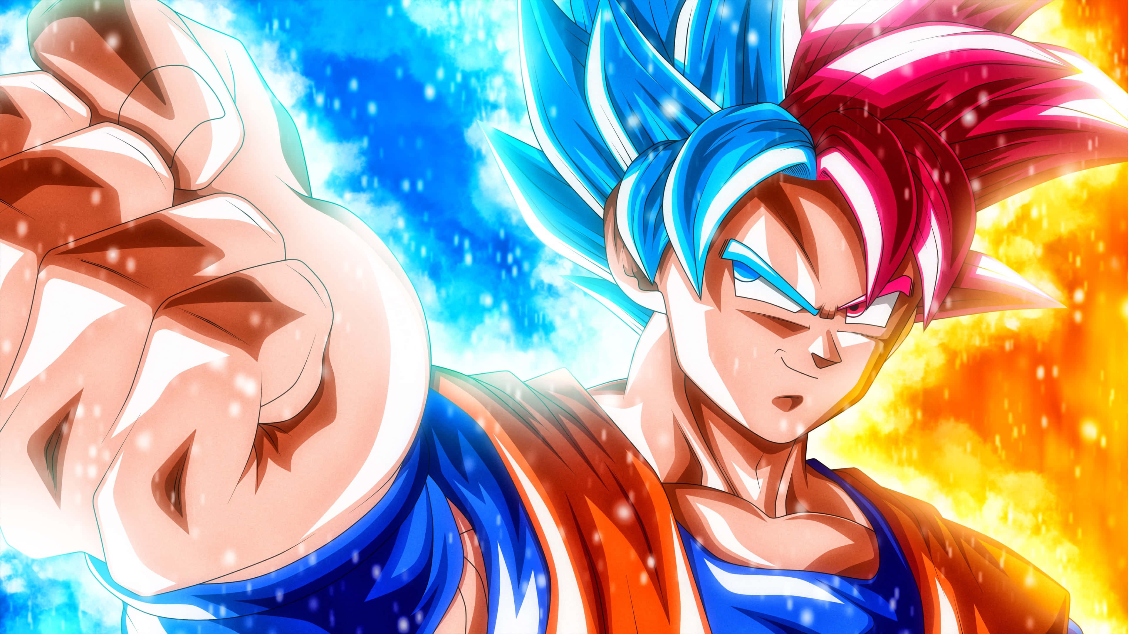 Larawan ng Dragon Ball Super na Asul at Dilaw Wallpaper