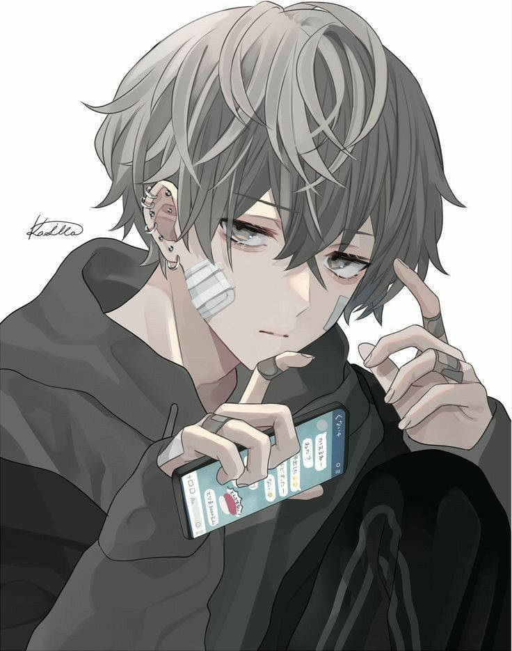 Larawan ng Emo Boy na Edgy Anime Pfp Wallpaper