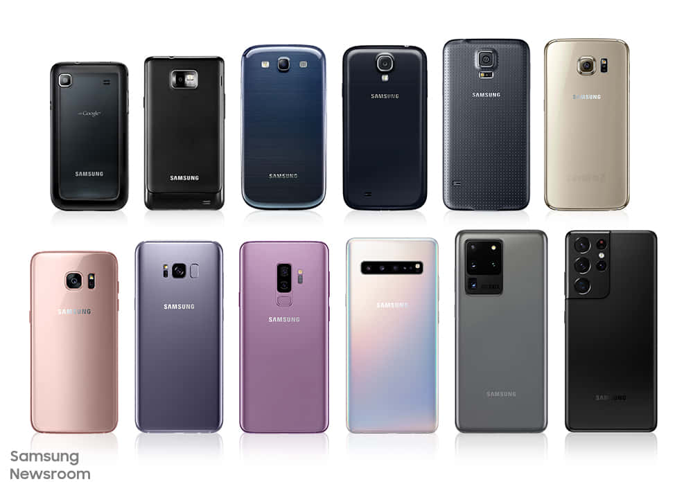 Larawan ng Iba't Ibang Modelo ng Samsung Galaxy S Series Phone Wallpaper