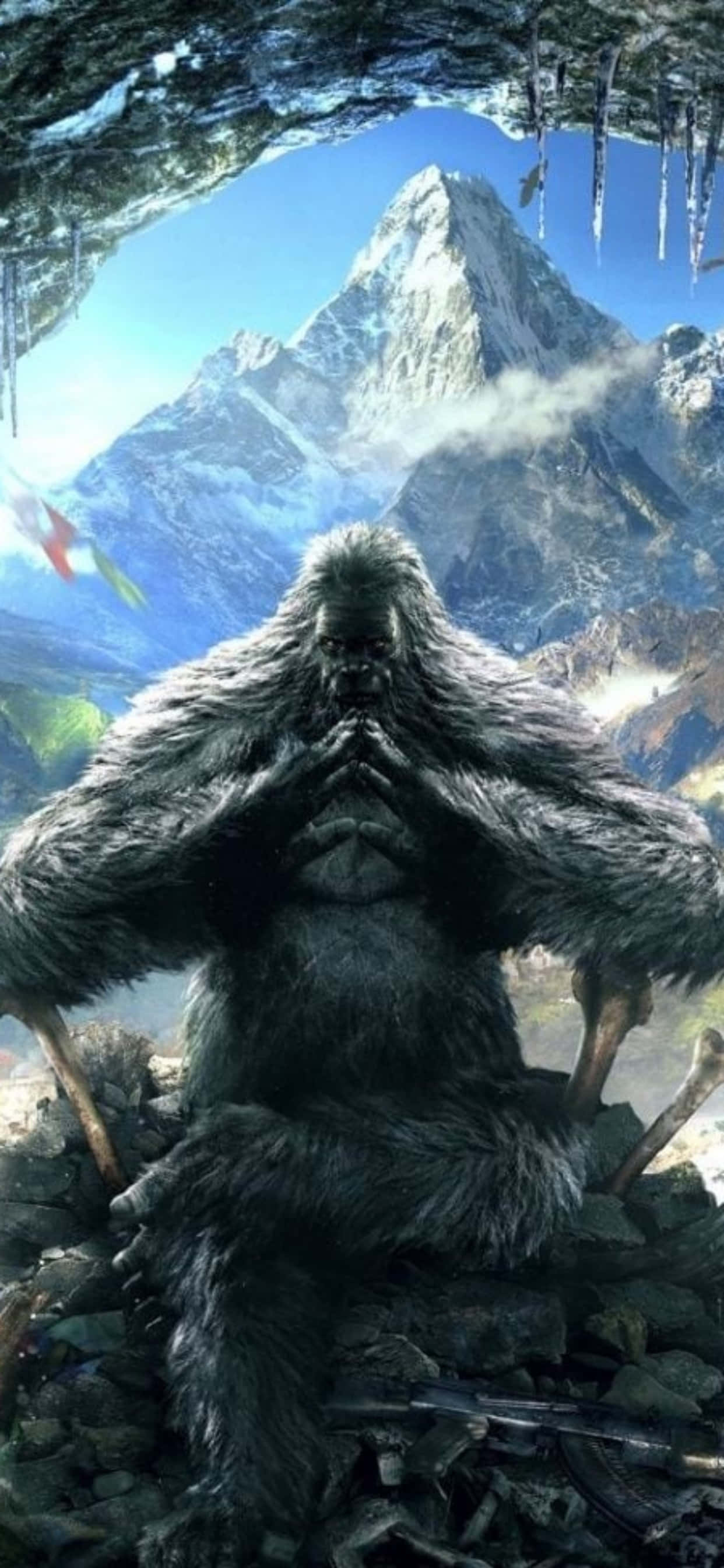 Larawan ng iPhone XS Max na nagtatampok ng Far Cry 4 Wallpaper