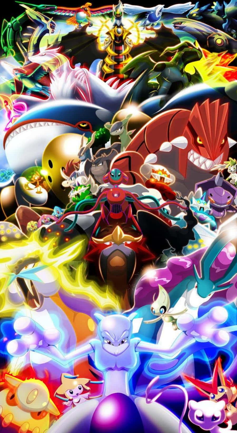 Larawan ng Lahat ng Legendary Pokemon para sa Telepono Wallpaper