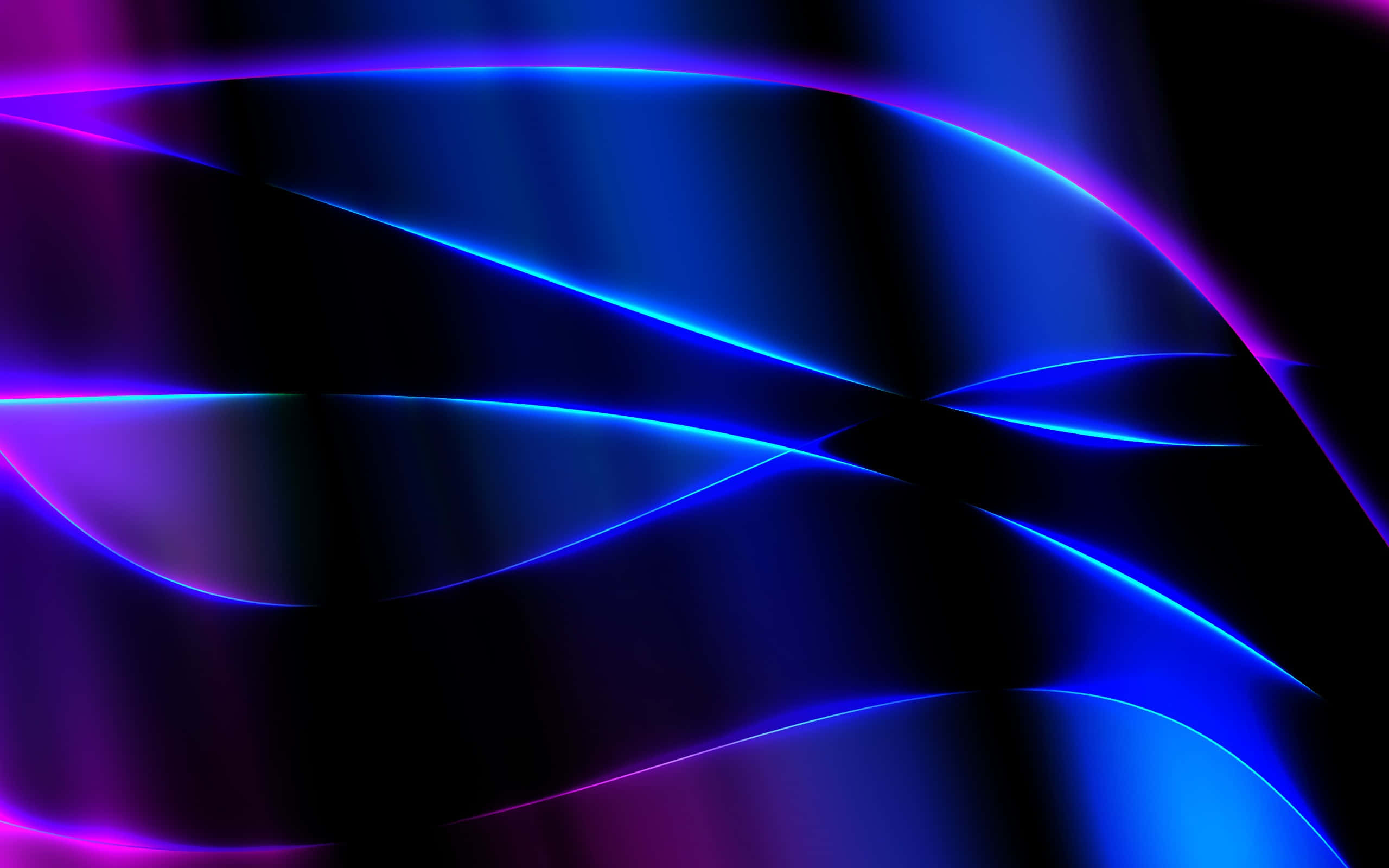 Larawan ng mga Hugis na Neon Blue at Purple na May Liwanag Wallpaper