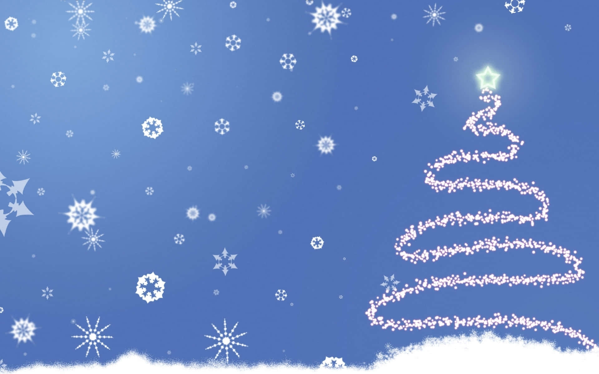 Larawan ng Pasko na may Niyebe at Christmas Tree na Zigzag Wallpaper