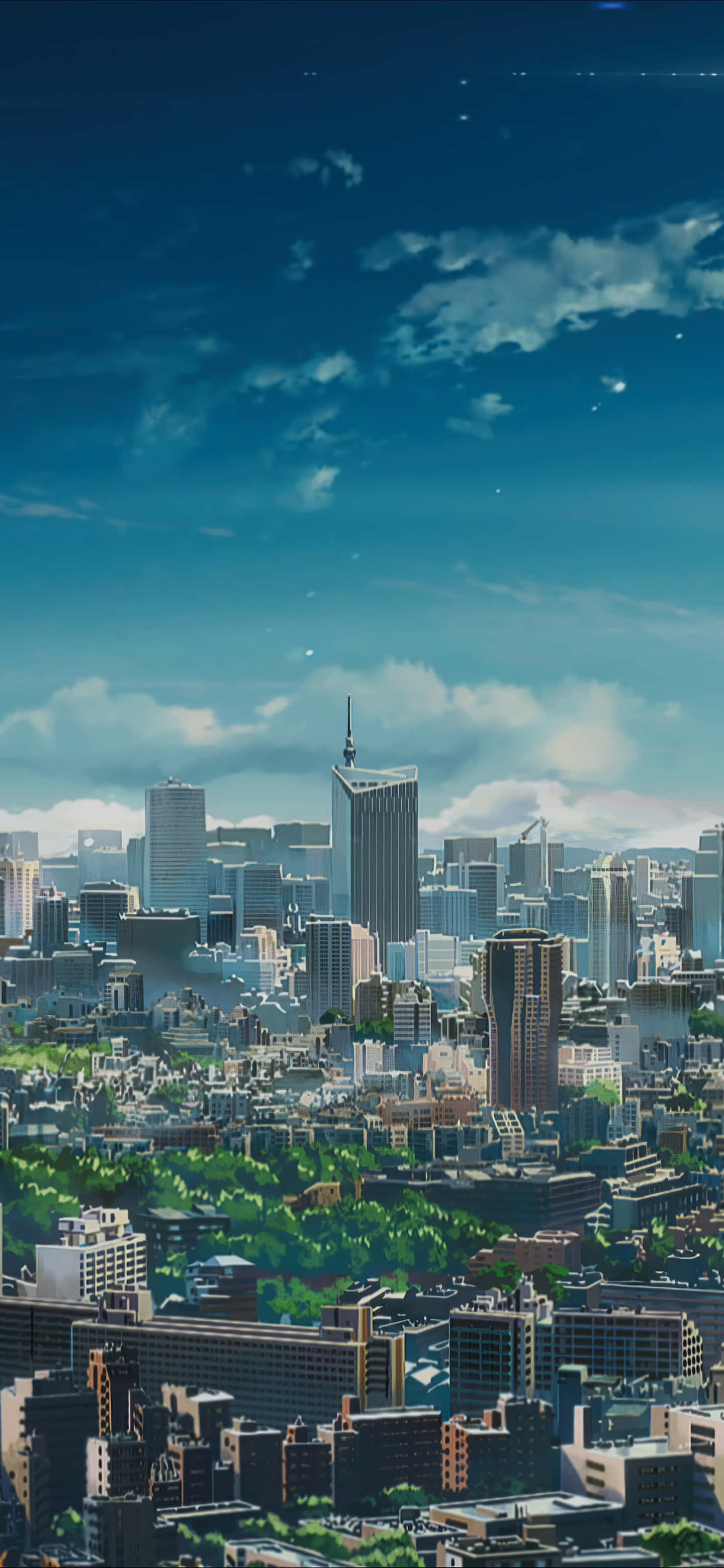 Larawan ng Telepono ng Lungsod mula sa Pelikulang Your Name na May Animasyon Wallpaper