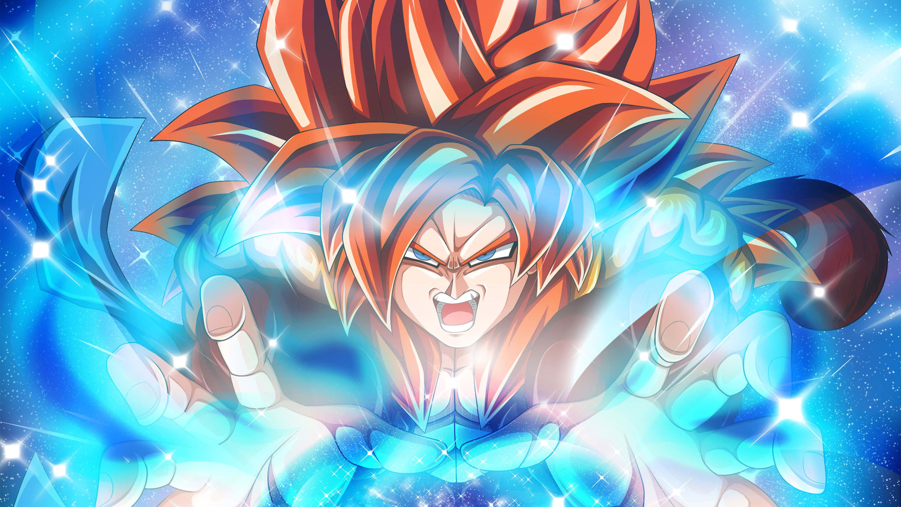 Larawan ni Goku na Kahel ang Buhok mula sa Dragon Ball Super Wallpaper