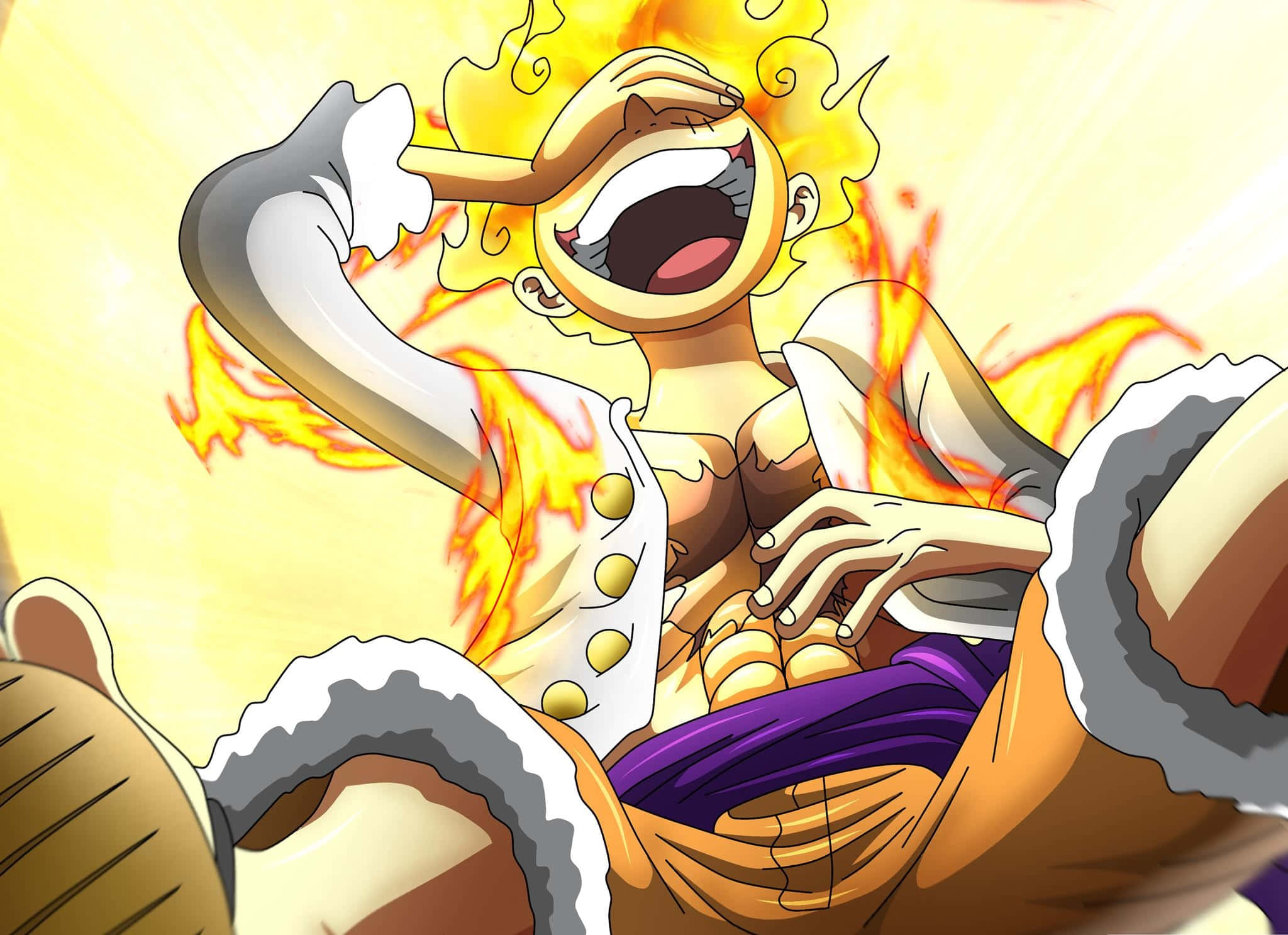 Larawan ni Luffy na Tumatawa mula sa One Piece Wallpaper