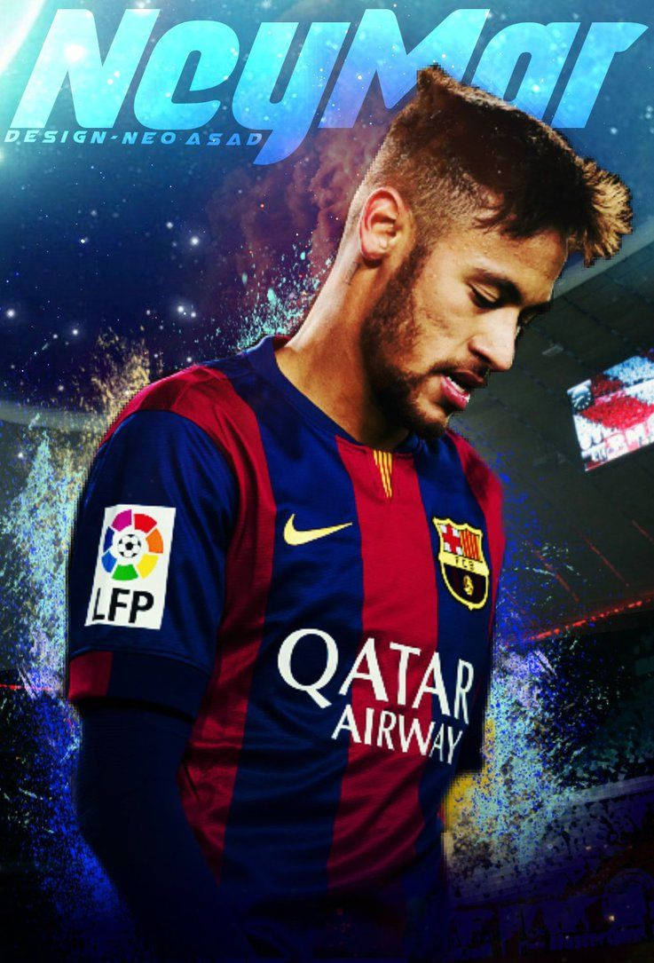 Larawan ni Neymar Jr. na Suot ang Kanyang Signature Paint Design Wallpaper