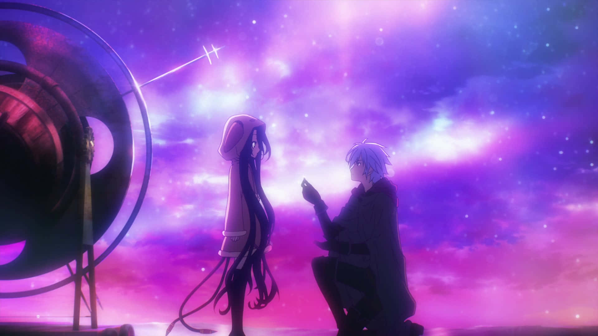 Larawan ni Riku na Nakaluhod sa No Game No Life Wallpaper