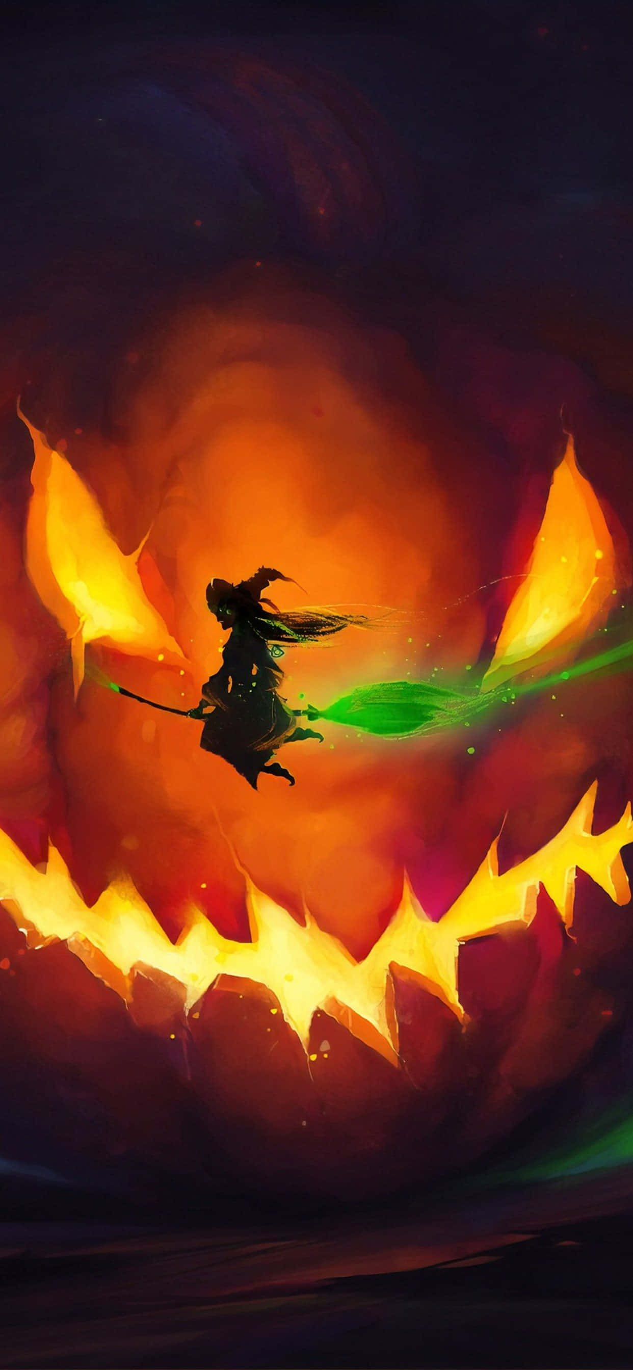 Larawan Spooky Halloween Witch Wallpaper