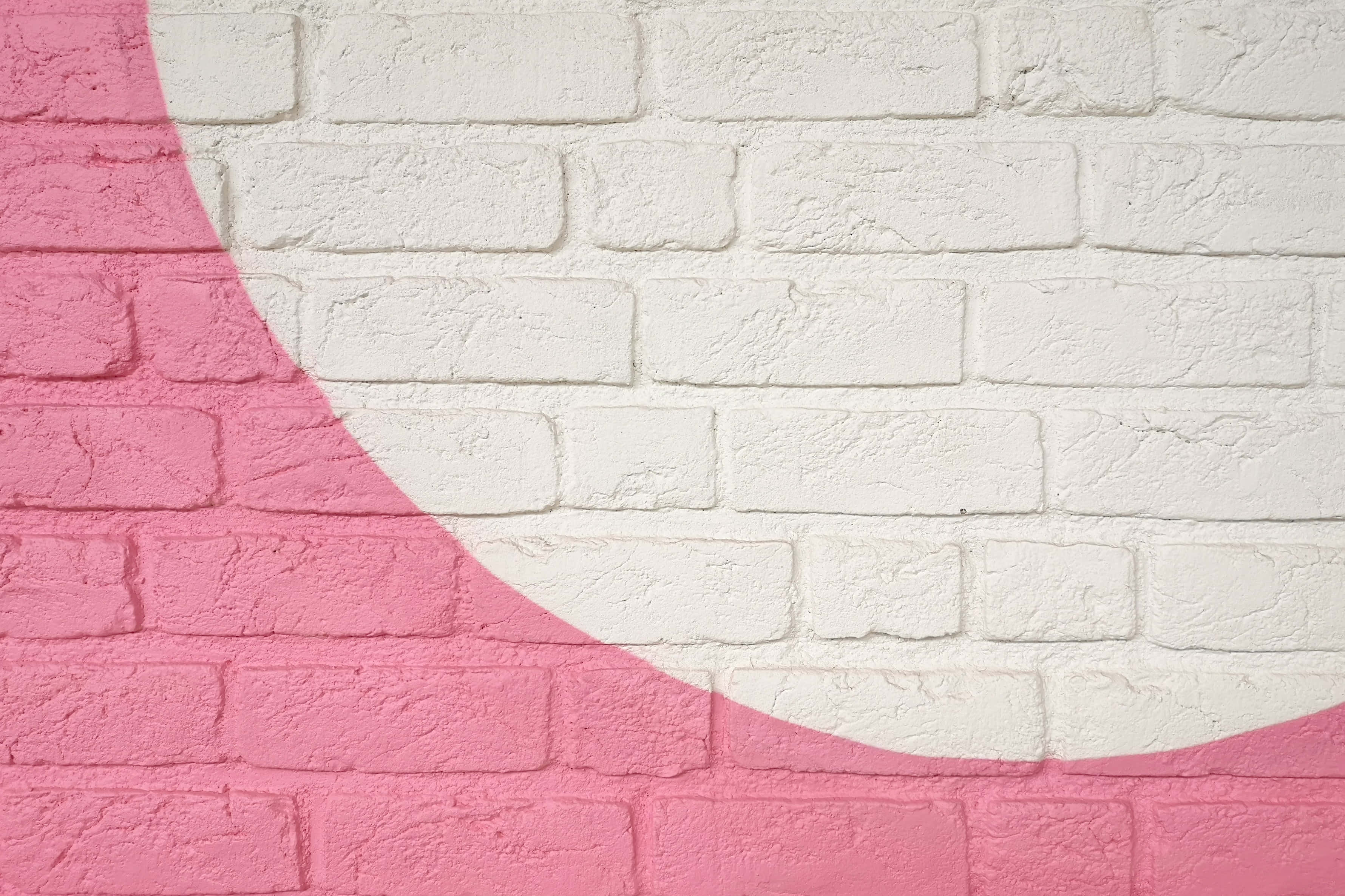 Larawang Brick na Kulay Rosas at Puti Wallpaper
