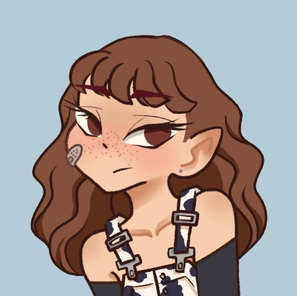 Larawang Cartoon Girl para sa Magandang Profile sa TikTok Wallpaper