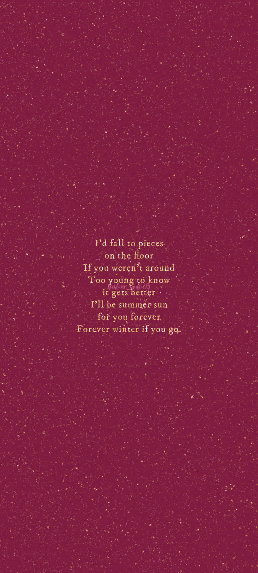 Larawang "Love Story" Lyrics ng Kantang Taylor Swift Wallpaper