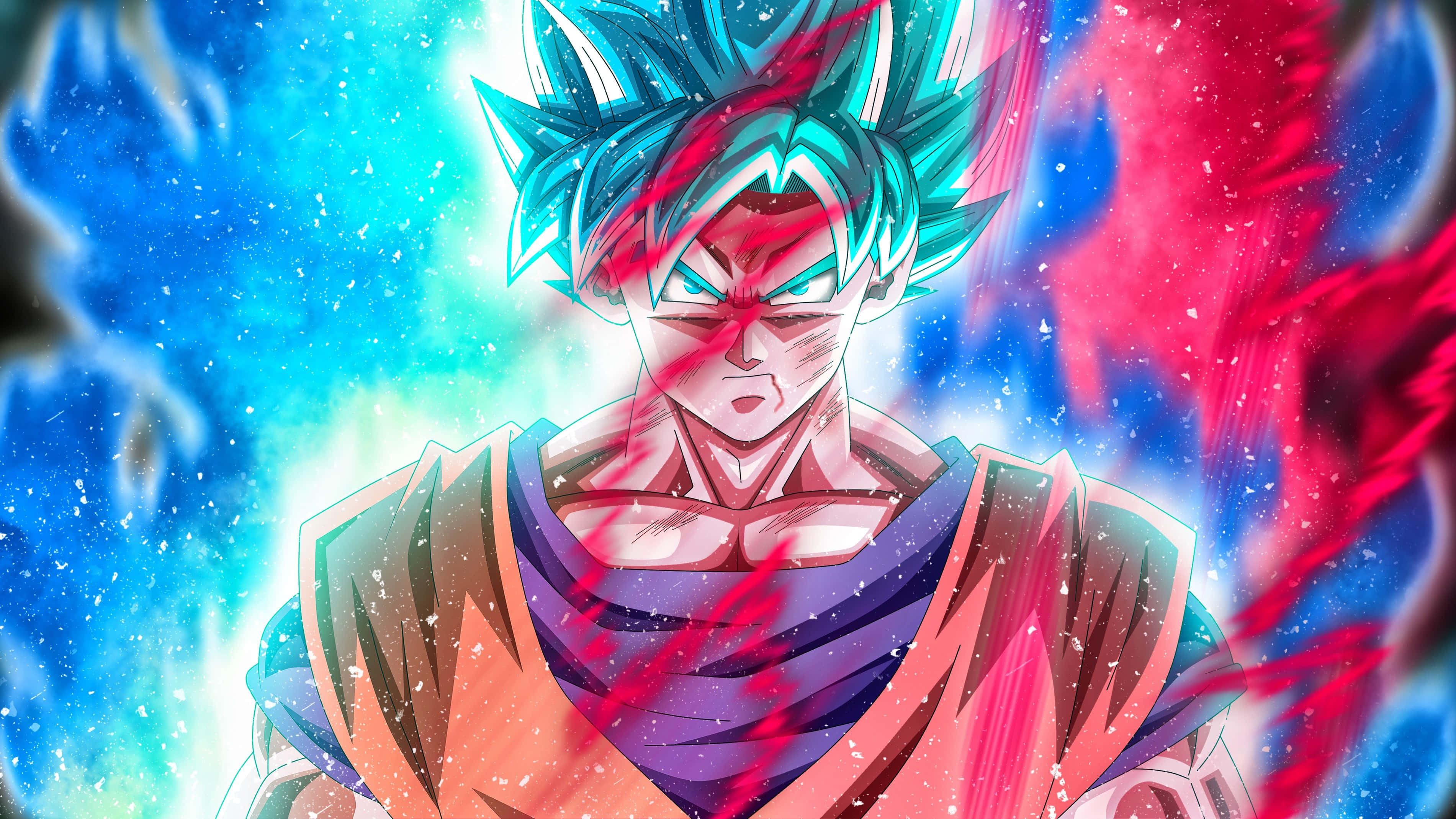 Larawang Pula't Asul ng Dragon Ball Super Wallpaper