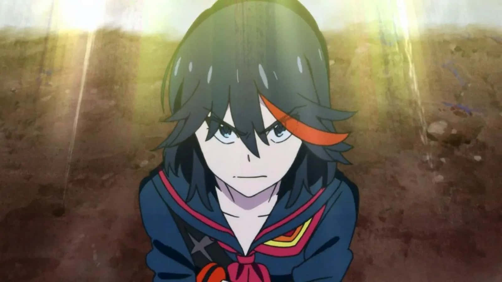 Larawang Seryosong Mukha ni Ryuko mula sa Kill La Kill Wallpaper