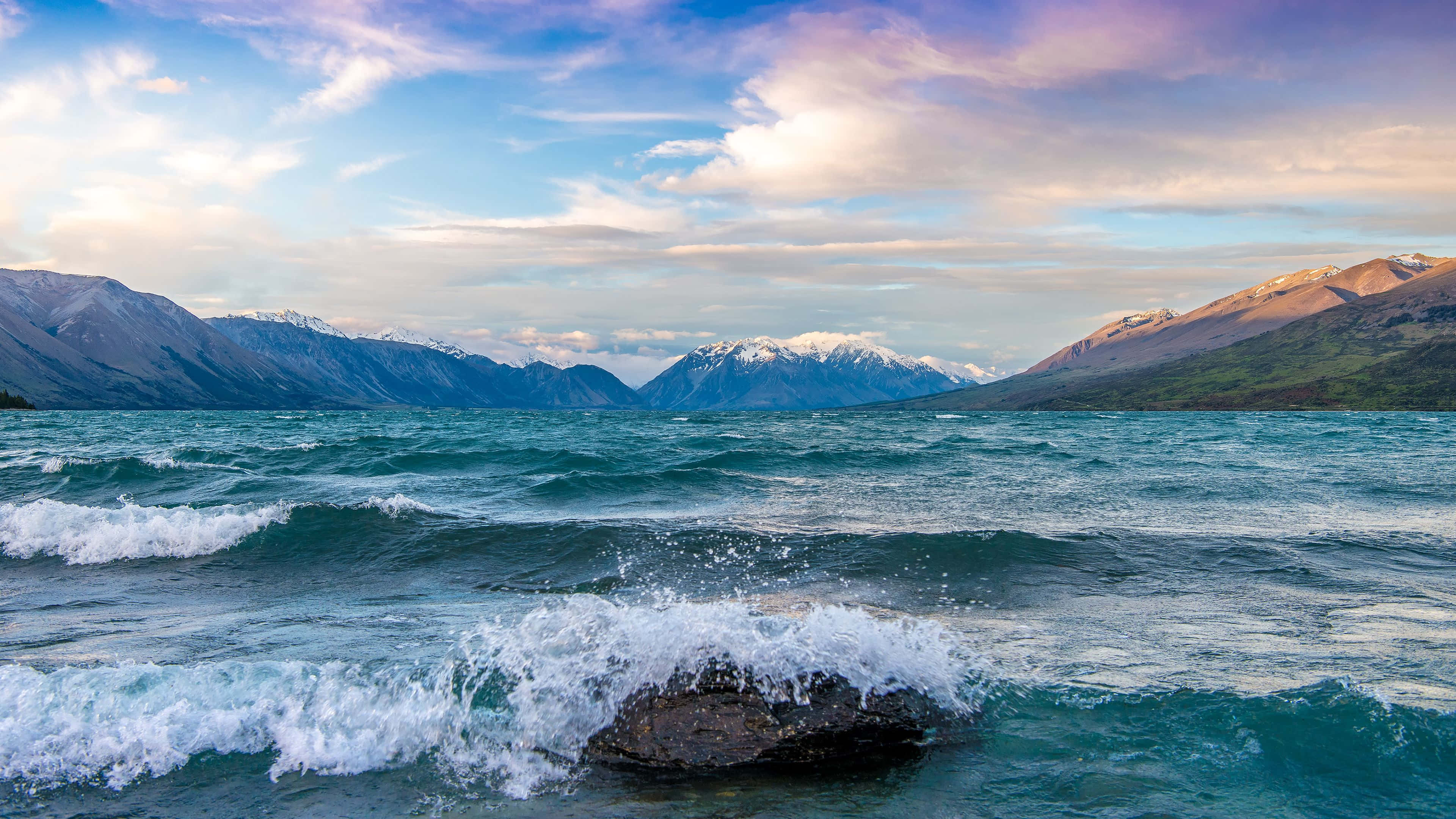 Lawang Ohau New Zealand Karagatan 4K iPad Wallpaper