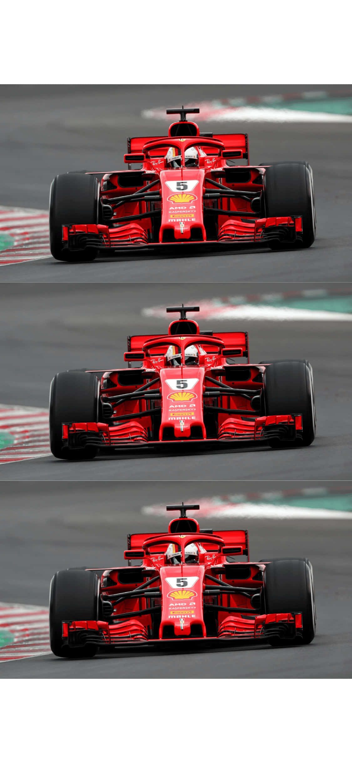 Layered Ferrari iPhone Xs F1 2018 Background Wallpaper