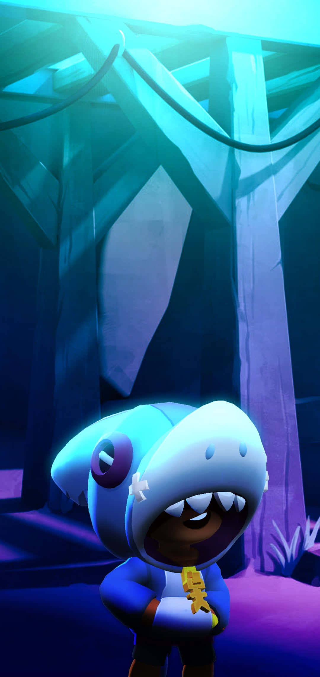 Leon Brawl Stars Sa Isang Madilim na Gabi Wallpaper