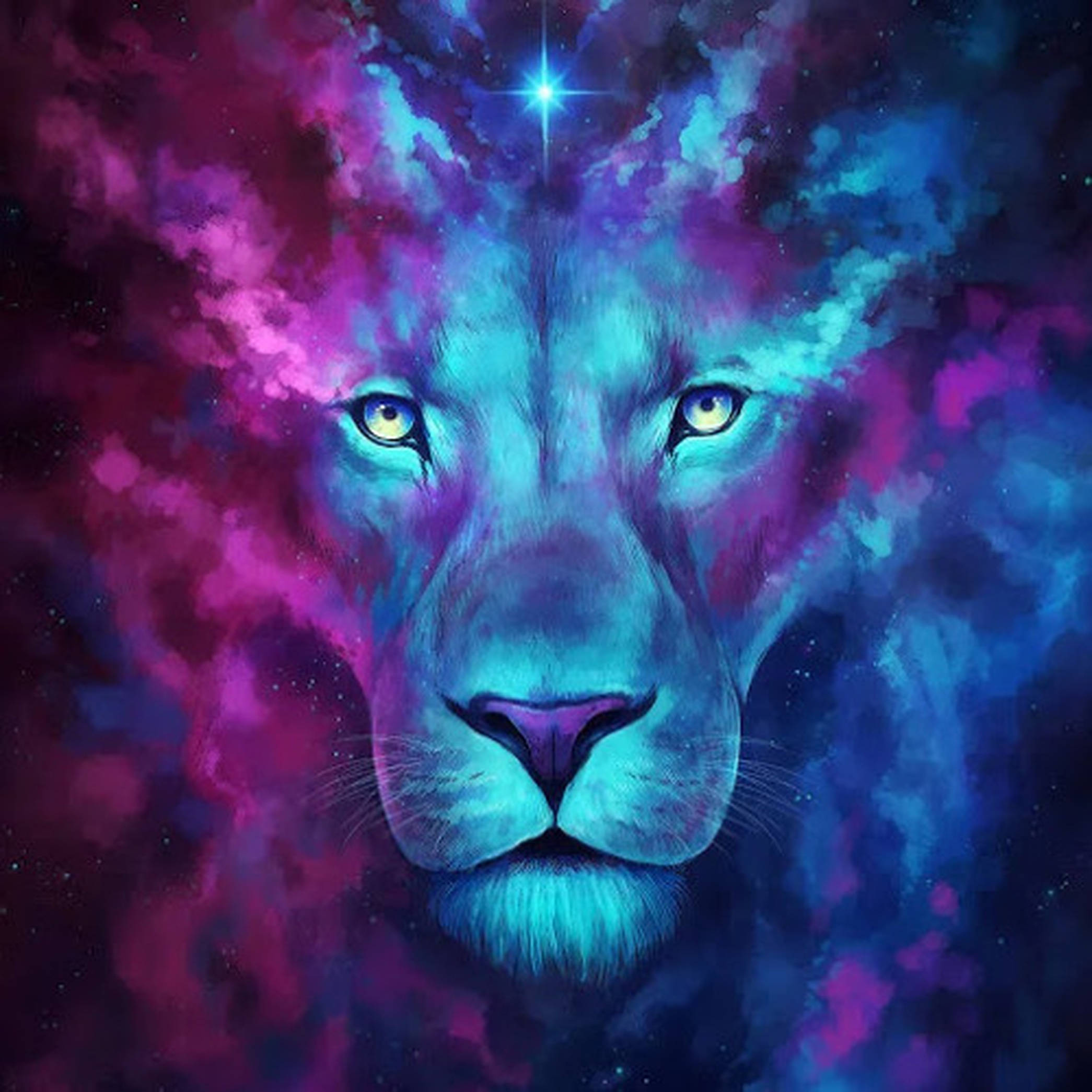 Leon ng Pink Cyan Galaxy Wallpaper