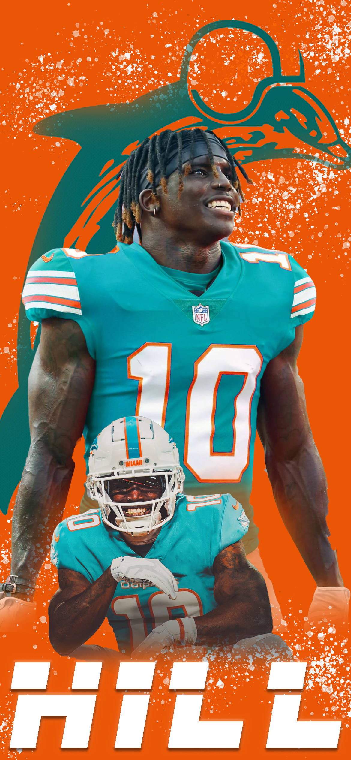 Iparangalan ang iyong pagiging tagasubay sa opisyal na Miami Dolphins iPhone Wallpaper