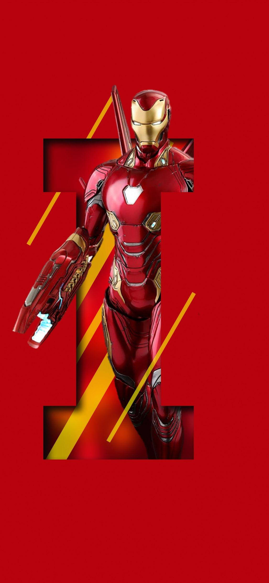 Letter I Iron Man iPhone Wallpaper
