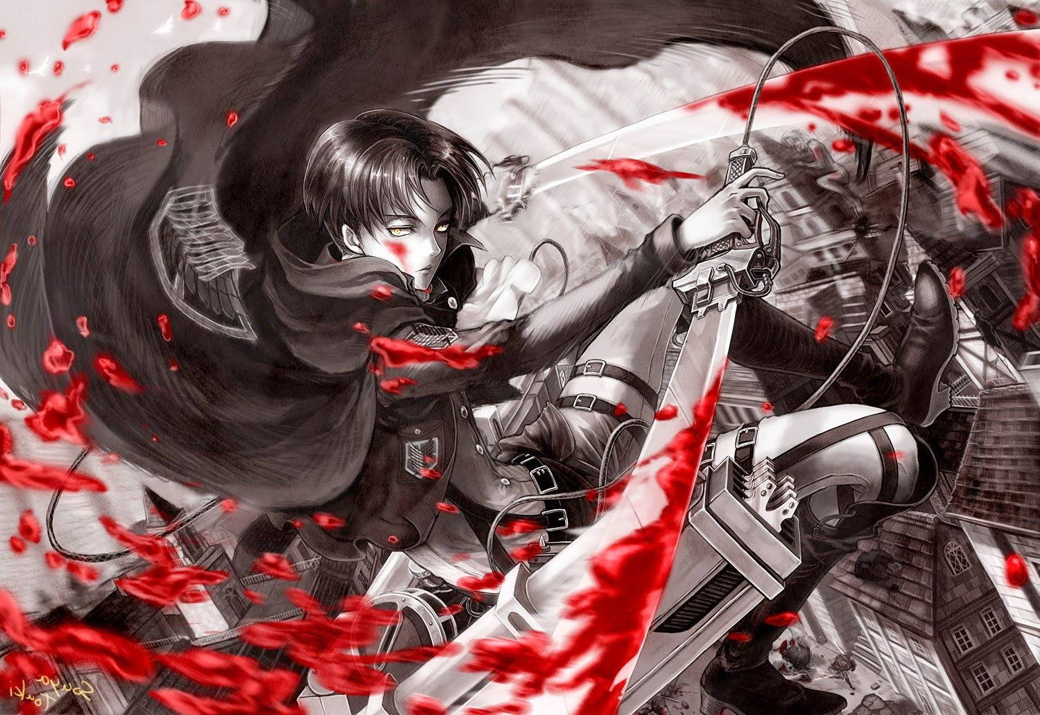 Levi Ackerman: ang Salot ng mga Titan Wallpaper