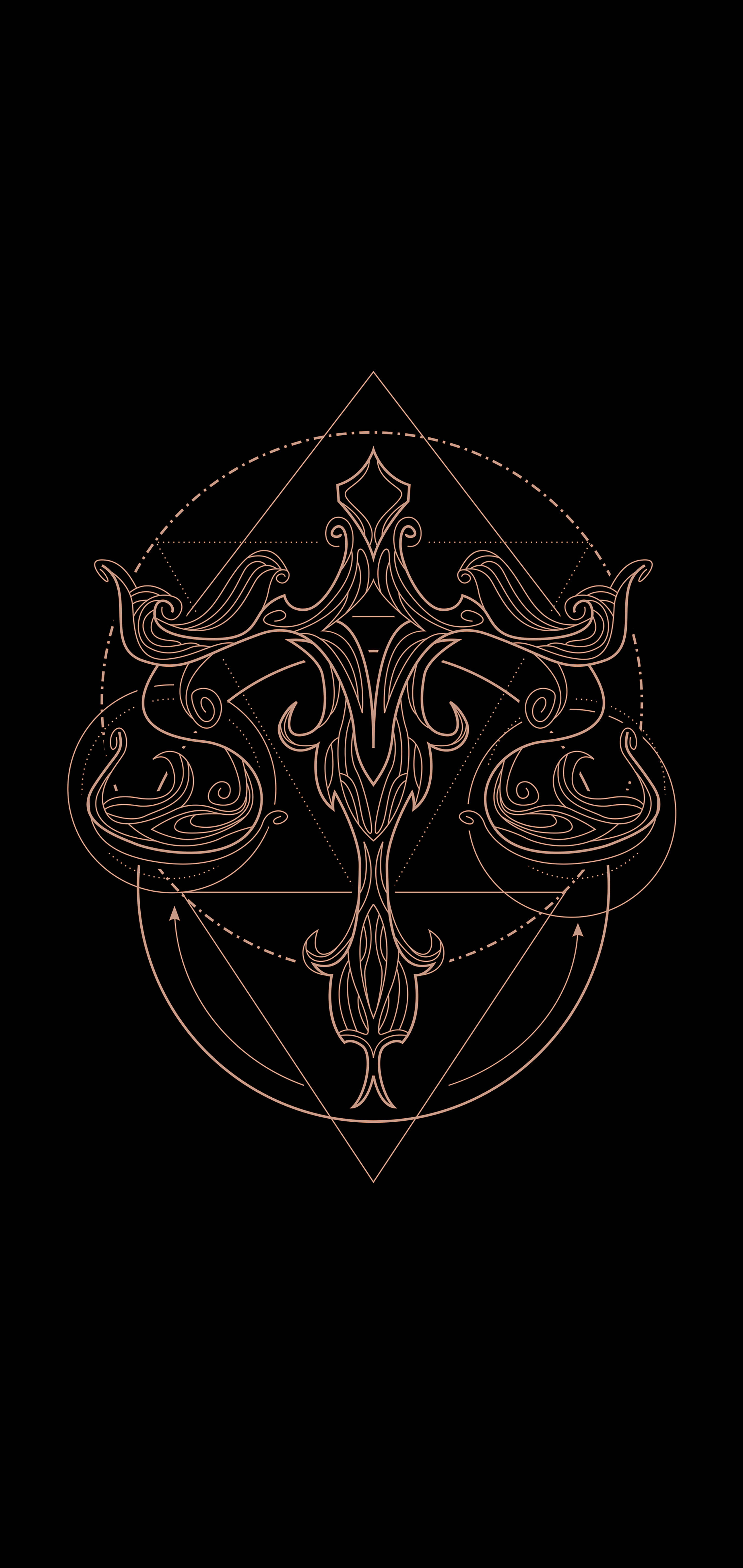Libra Zodiac Line Work Wallpaper