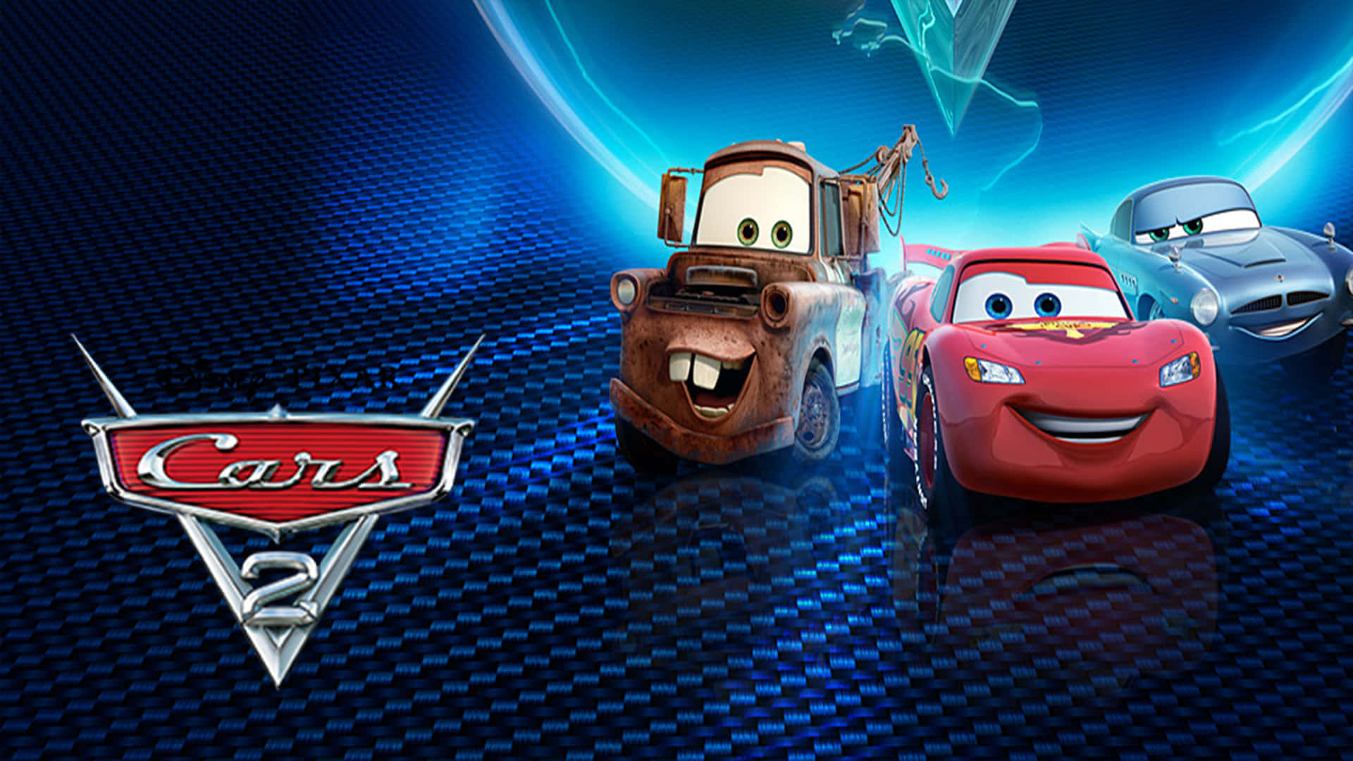 Lightning McQueen lumalaban sa kabila sa Tokyo International Speedway Wallpaper